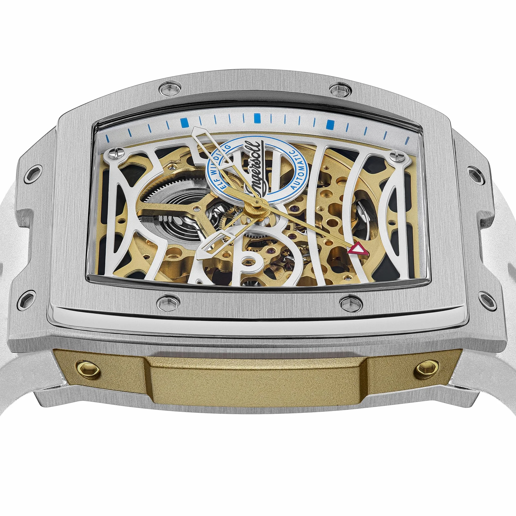 Ingersoll The Challenger orologio automatico uomo 42 mm quadrante blu cinturino poliuretano blu