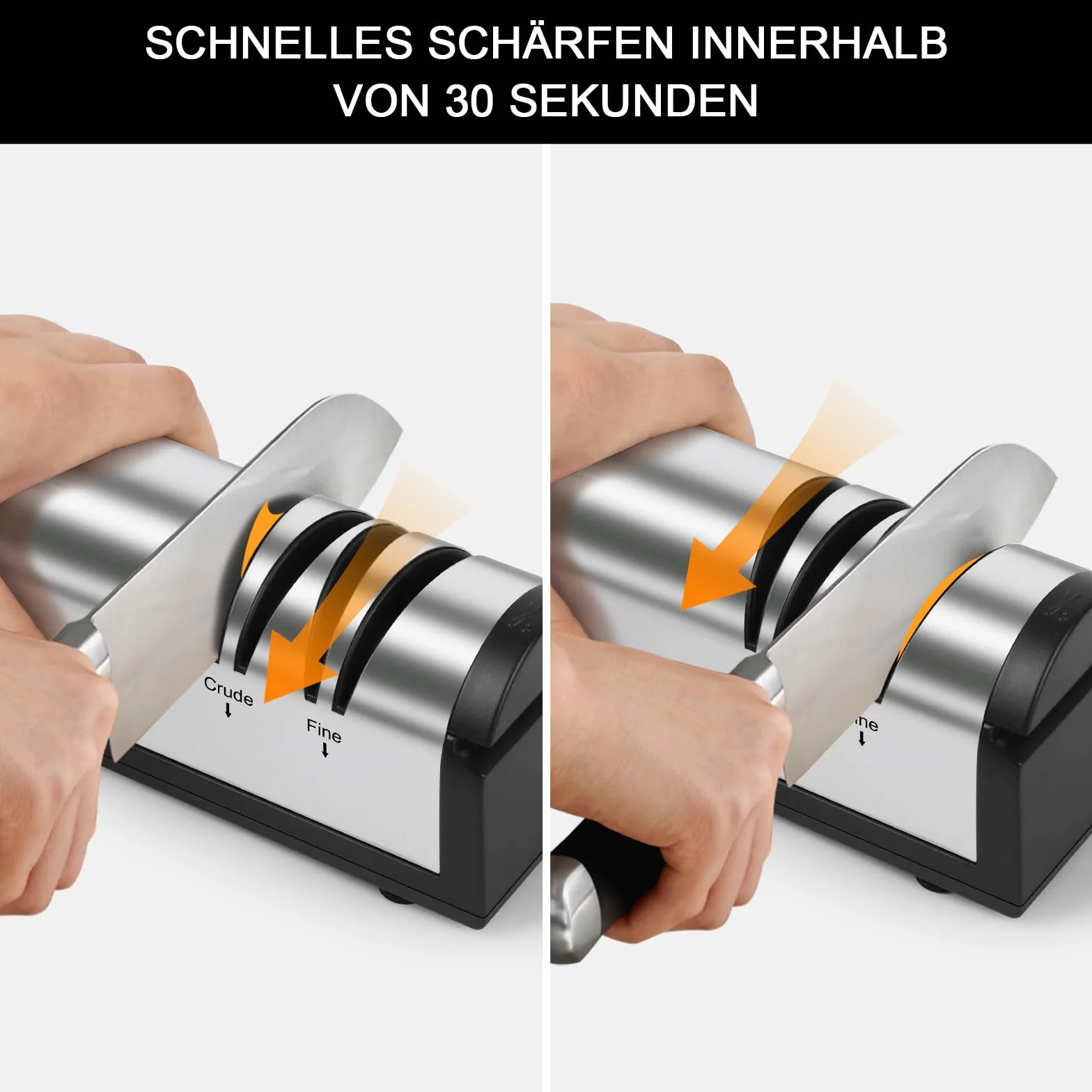 SOARFLY Affilacoltelli Elettrico in Acciaio Inox, Affilacoltelli Professionale di Alta Precisione, Veloce ed Efficiente, Affilacoltelli Multifunzionale per Coltelli da Cucina