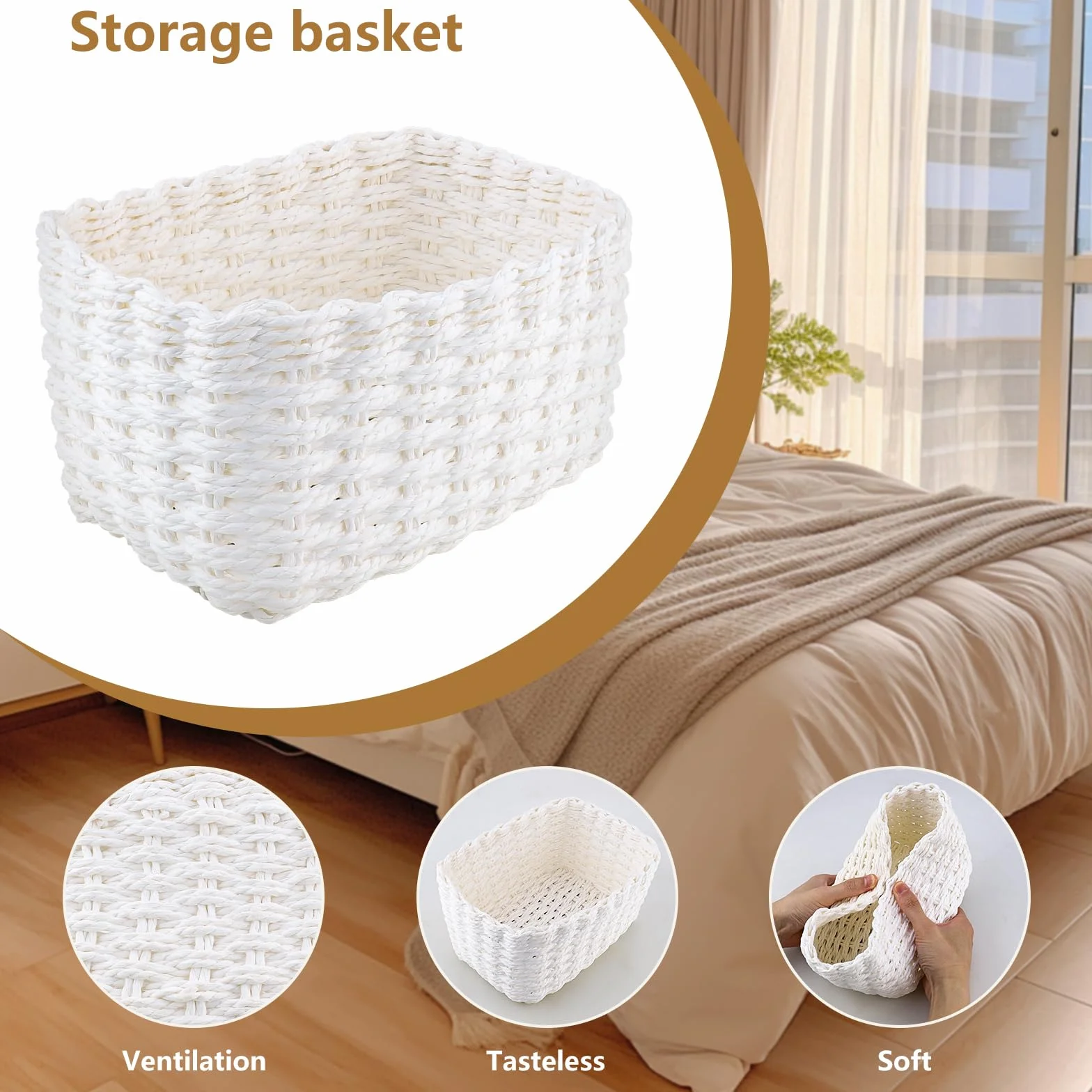 Cestino Portaoggetti 4 Pack Organizzatore Bagno Impilabile per Neonati