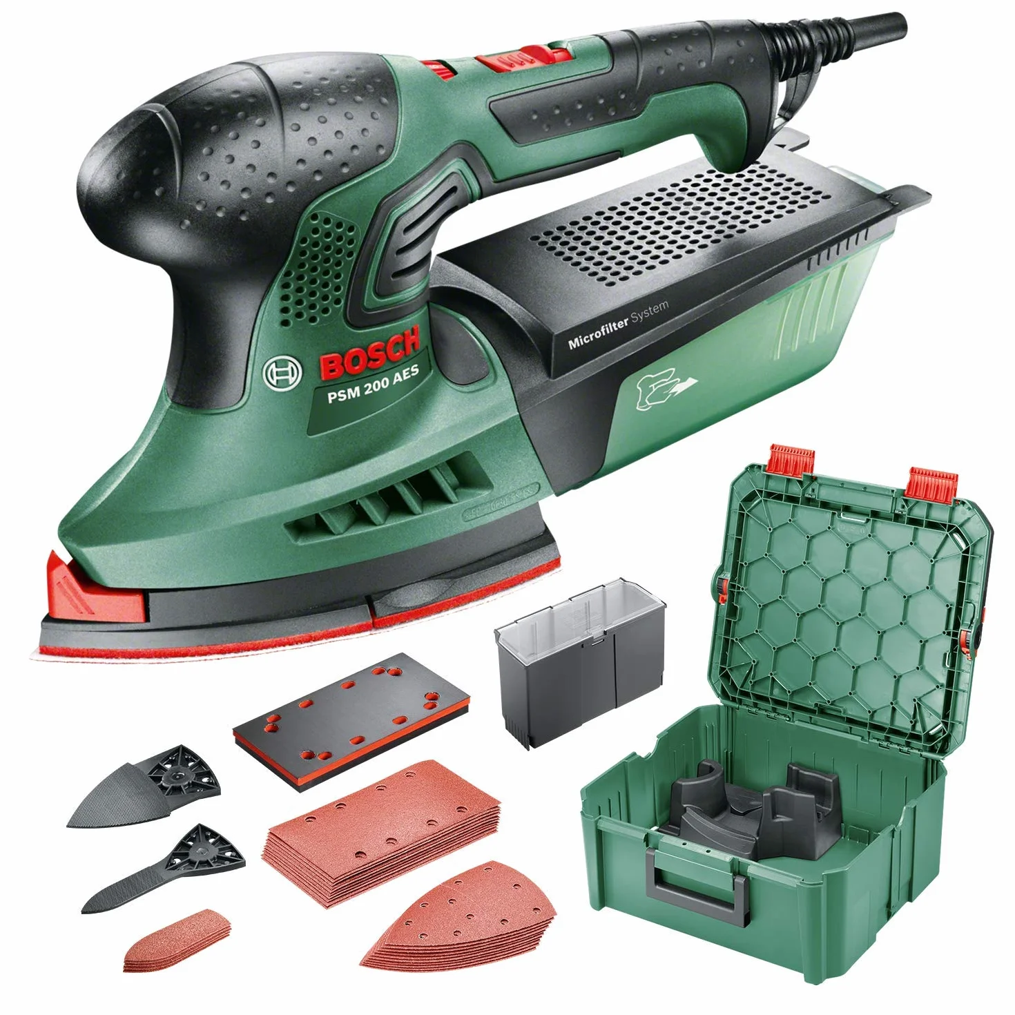 Bosch PSM 200 AES Levigatrice palmare 200 W SystemBox M