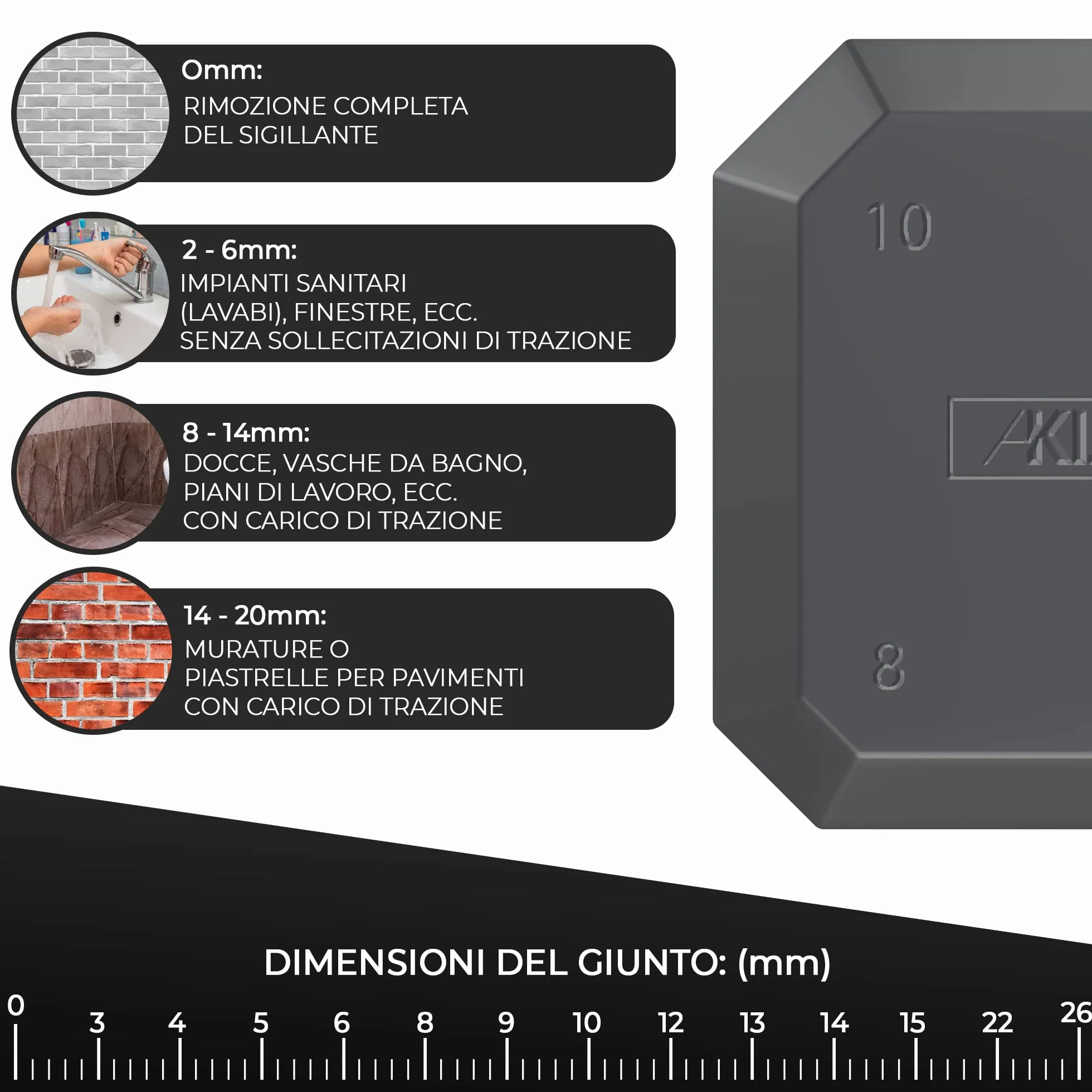 KLRStec Premium spatola per silicone - Set completo di rimozione e rinnovo del silicone, 4 cazzuole per fughe con 15 forme e dimensioni diverse - Set di utensili per fughe