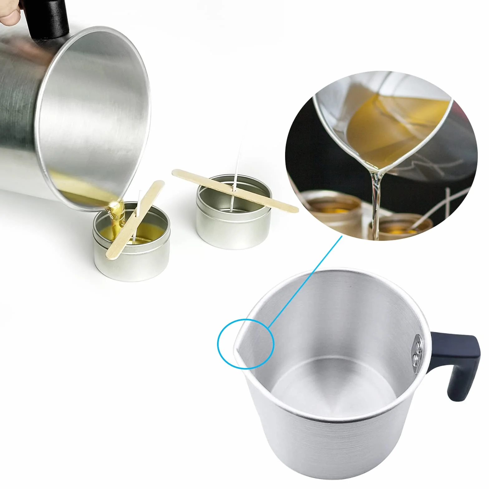 JBEIY Kit Candele Fai Da Te, Kit per Fare Candele per Adulti Principianti, Kit per Candele, Fare Candele Set, Candele Kit con Cera Soia, Stoppini, Adesivi per Stoppini