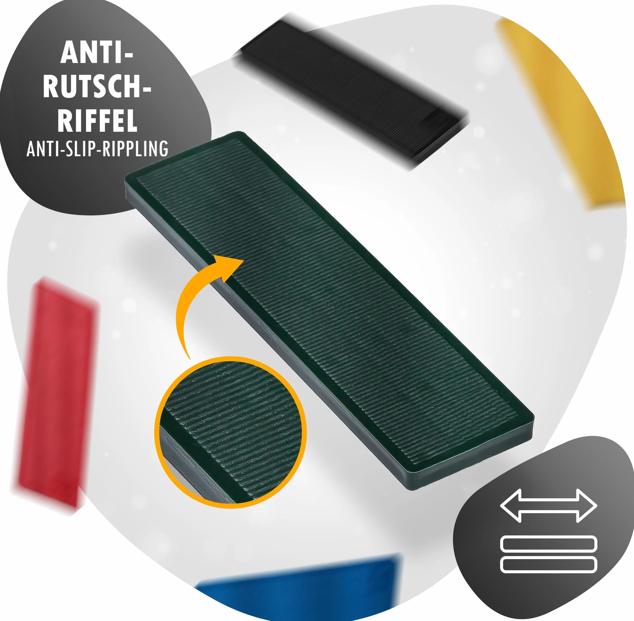INTAKO - Spessori in Plastica - 50 Pezzi - 30 x 100 mm - Cunei Per Piastrelle - Distanziatori Piatti - Spessore Per Mobili - Finestre PVC - Distanziali 2-6 mm