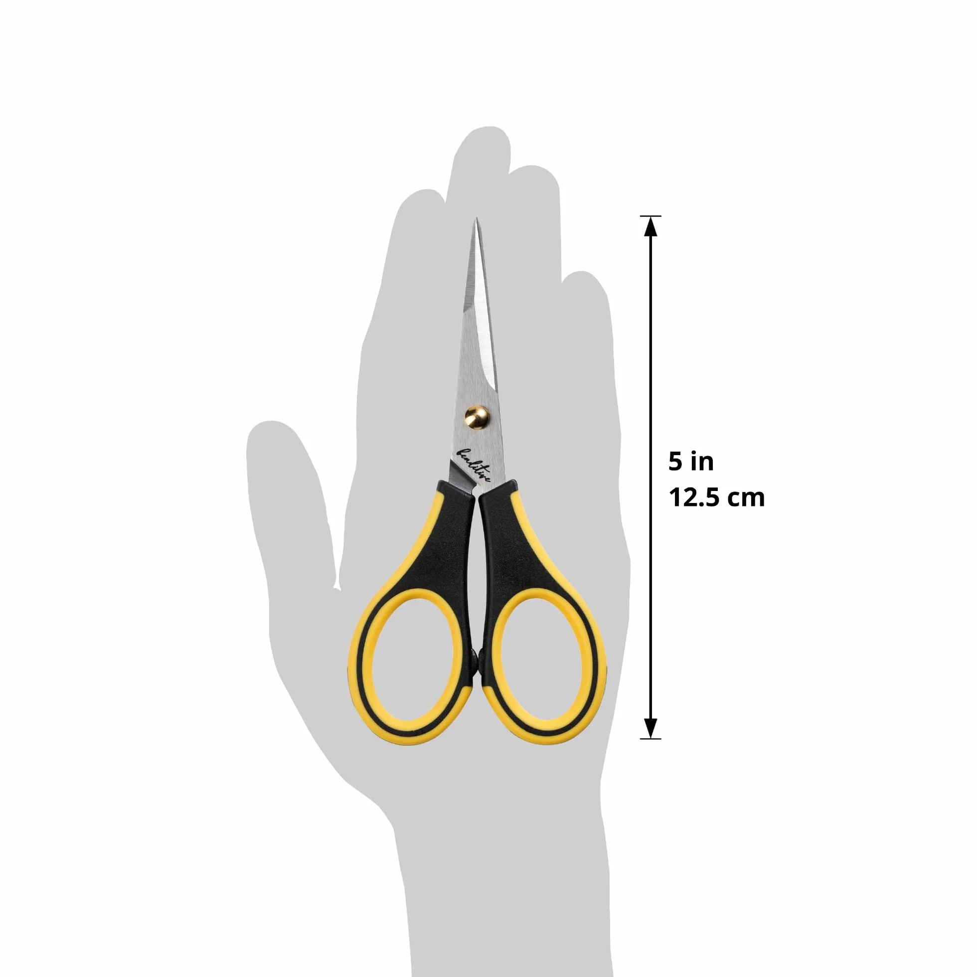 Beaditive Forbici di precisione – Lame in acciaio inox con cappuccio di sicurezza, punta ultra affilata e manici antiscivolo in TPR – per adulti e bambini, per lavori di carta, scrapbooking, casa