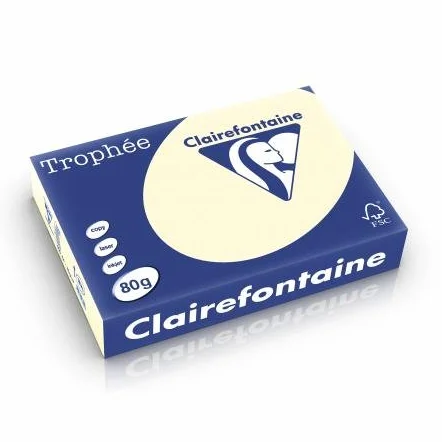 – Risma di 500 fogli di Carta Trofeo Avorio, A4, 80 g/m² – Set di 5
