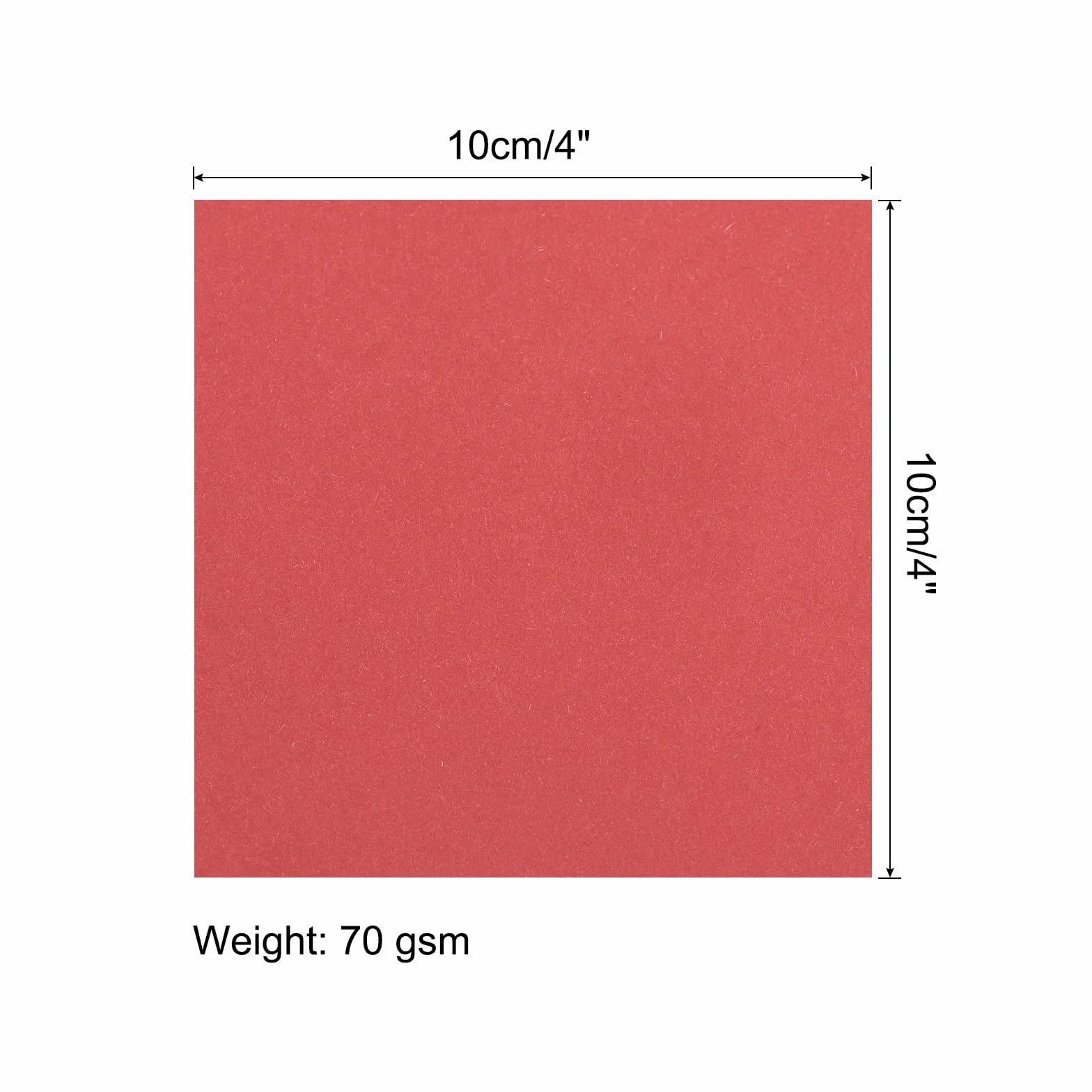 QUARKZMAN 50 Fogli Carta Origami Doppio Lato Rosso Brillante 10 x 10cm 70gsm Foglio Carta Pieghevole Quadrato per Progetti Artistici Principianti Decorazioni Regalo