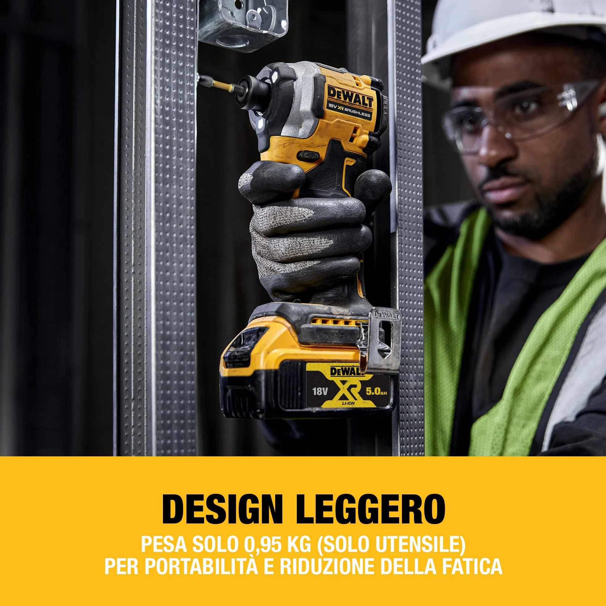 DEWALT Avvitatore a Impulsi Compatto Senza Spazzole 18V XR DCF850N-XJ