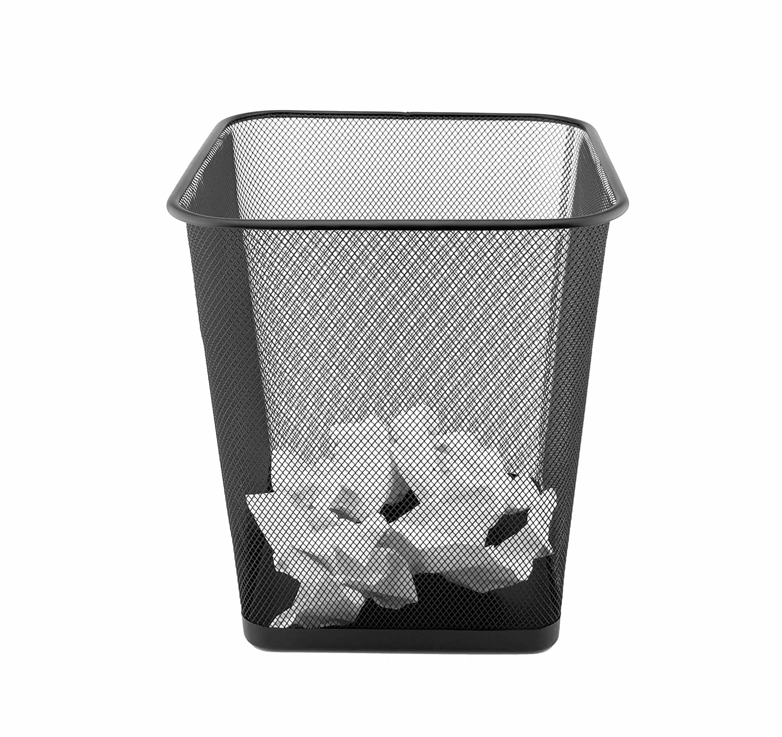 Cestino Carta 18L Nero per Ufficio Scrivania Camera Letto