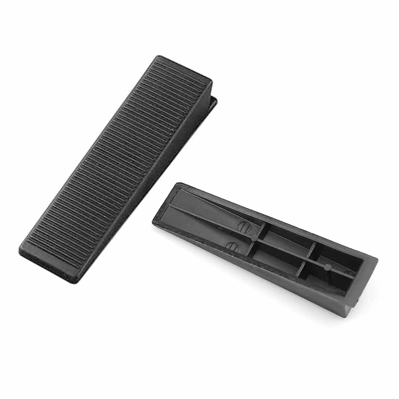 20Pcs Cunei Plastica Nero Cunei per Pavimenti Cunei Spianimetrici Cunei Livellanti Resuable Cunei per Piastrelle Riutilizzabili per Pavimenti,Pareti,Edifici,8.7*2.1*1.5cm