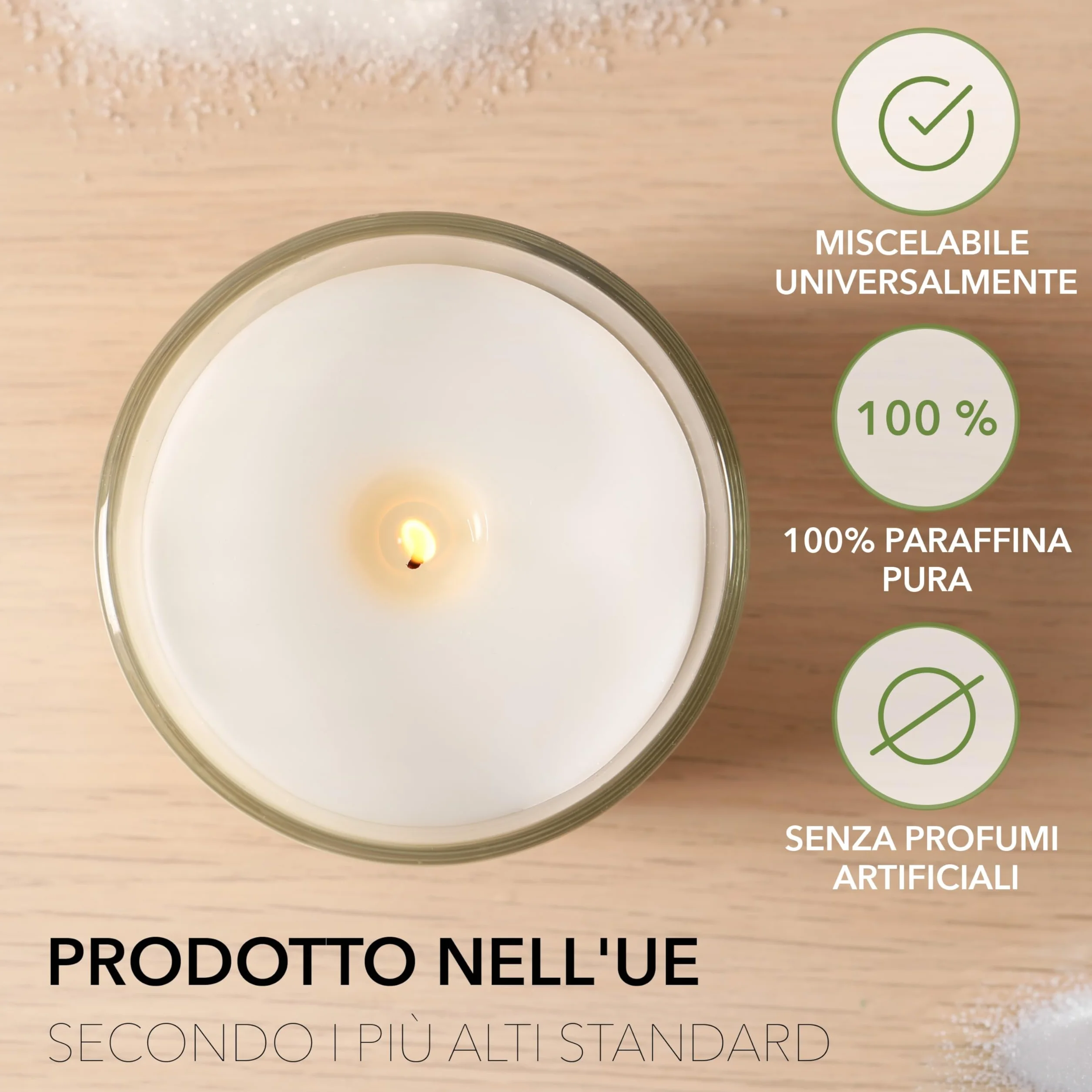 BwLights - Cera di paraffina di alta qualità in varie dimensioni (1 kg) di colore bianco | Pellet di cera da sciogliere per creare la tua candela | 100% paraffina