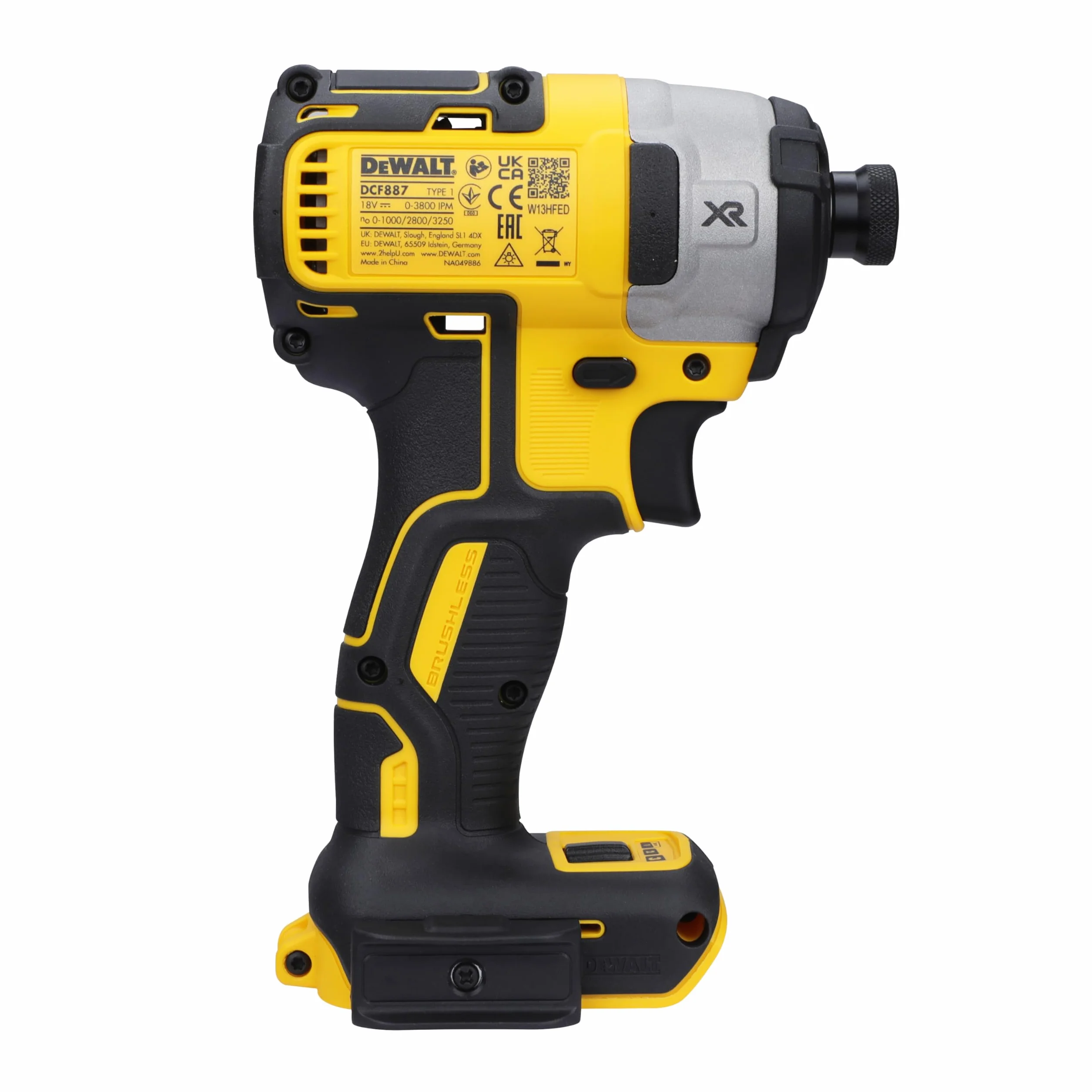 DEWALT DCF887N XR Avvitatore a percussione a 3 Velocità, 18 V, 18 W, Unità Multipla