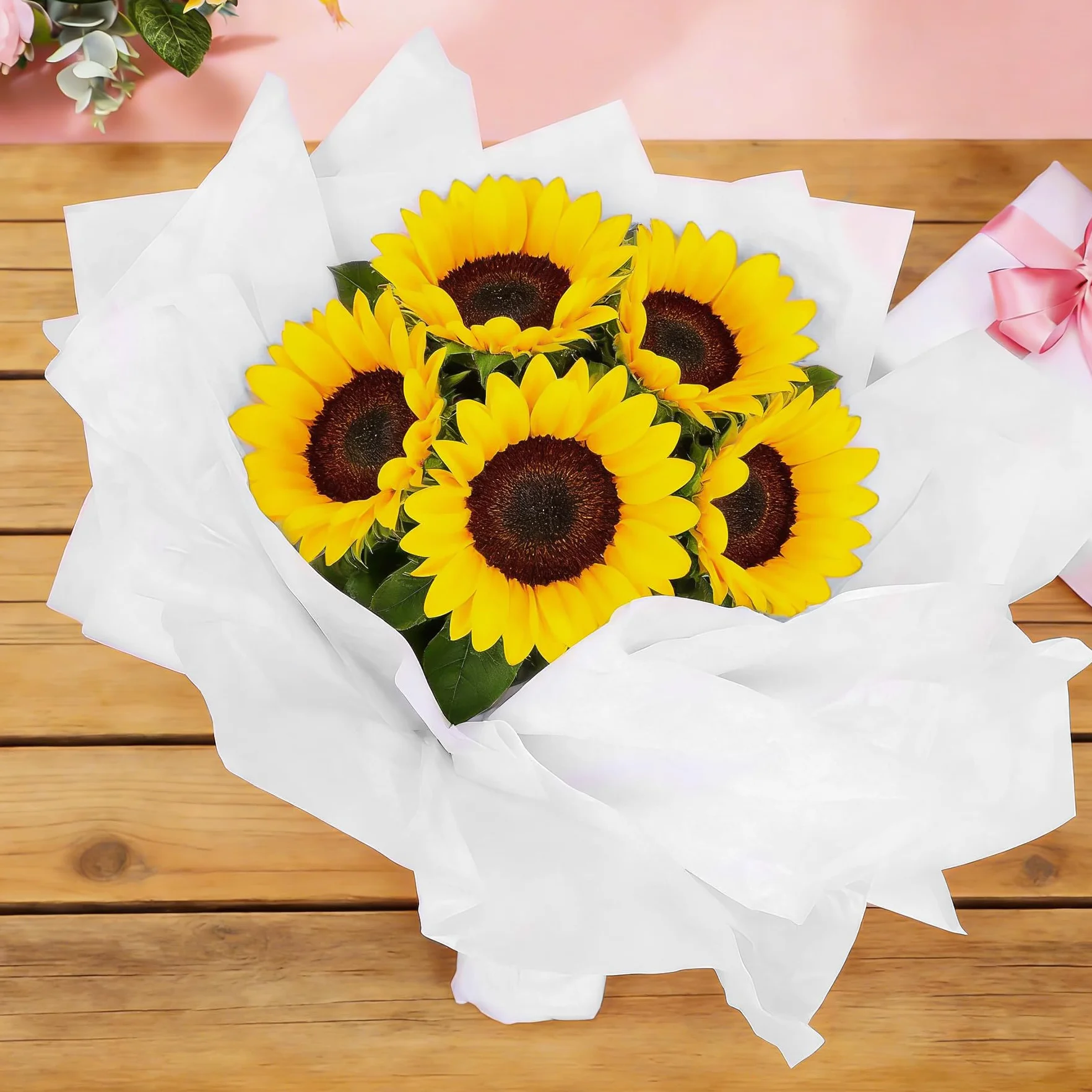 120 Fogli di Carta Velina Bianco, 50 x 70cm Carta Velina per Imballaggio,per Sacchetti Regalo,Per Cartamodelli, Matrimonio, Compleanno, Natale, Fai Da Te, Decorazione