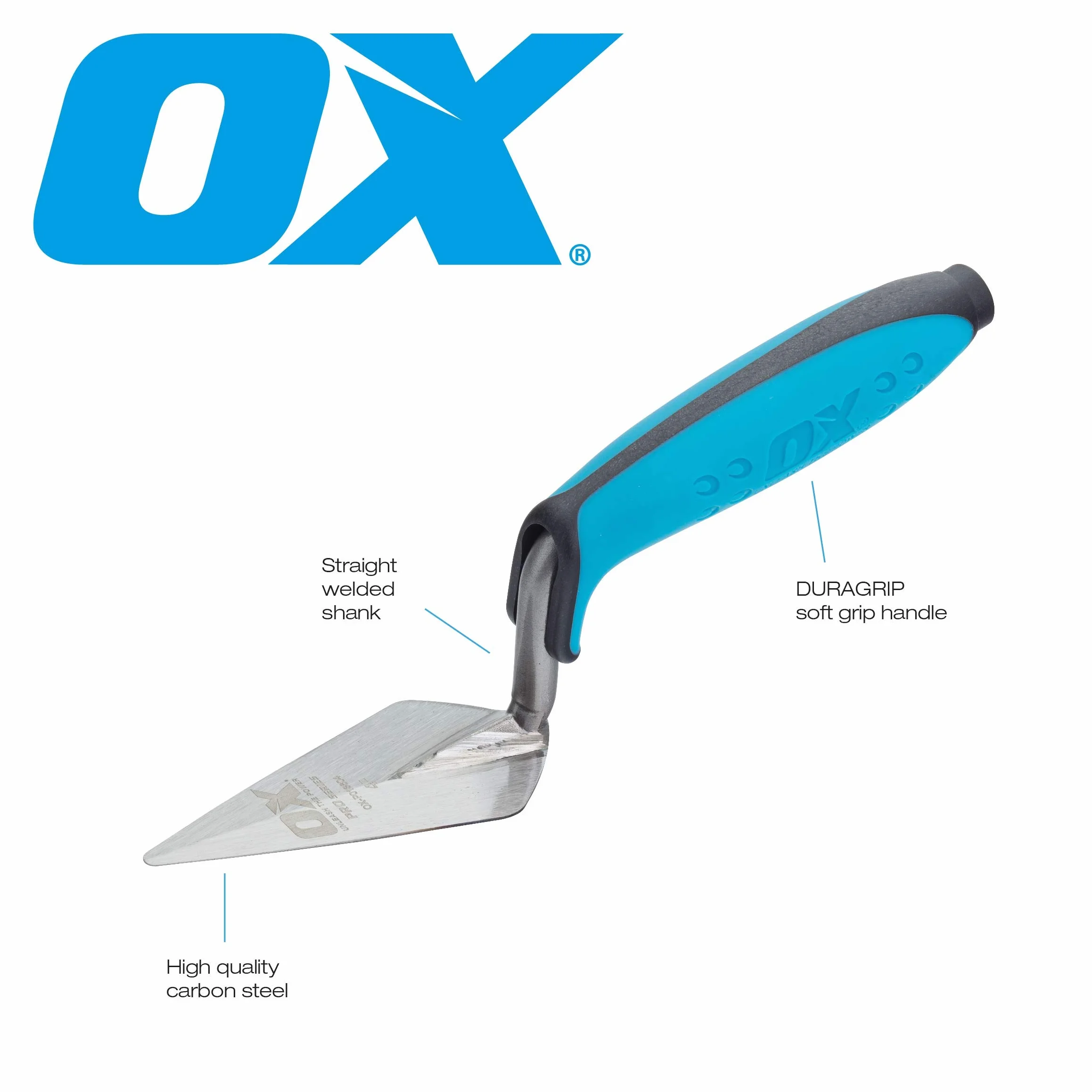 OX Pro - Cazzuola a punta Londra, 102 mm