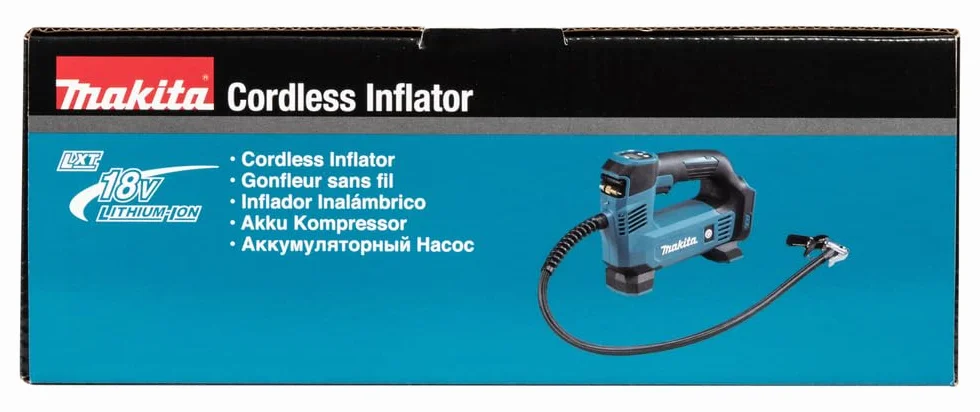 Makita COMPRESSORE ARIA PORTATILE 18V 0.83MP+LED+AUTOSTOP, nero