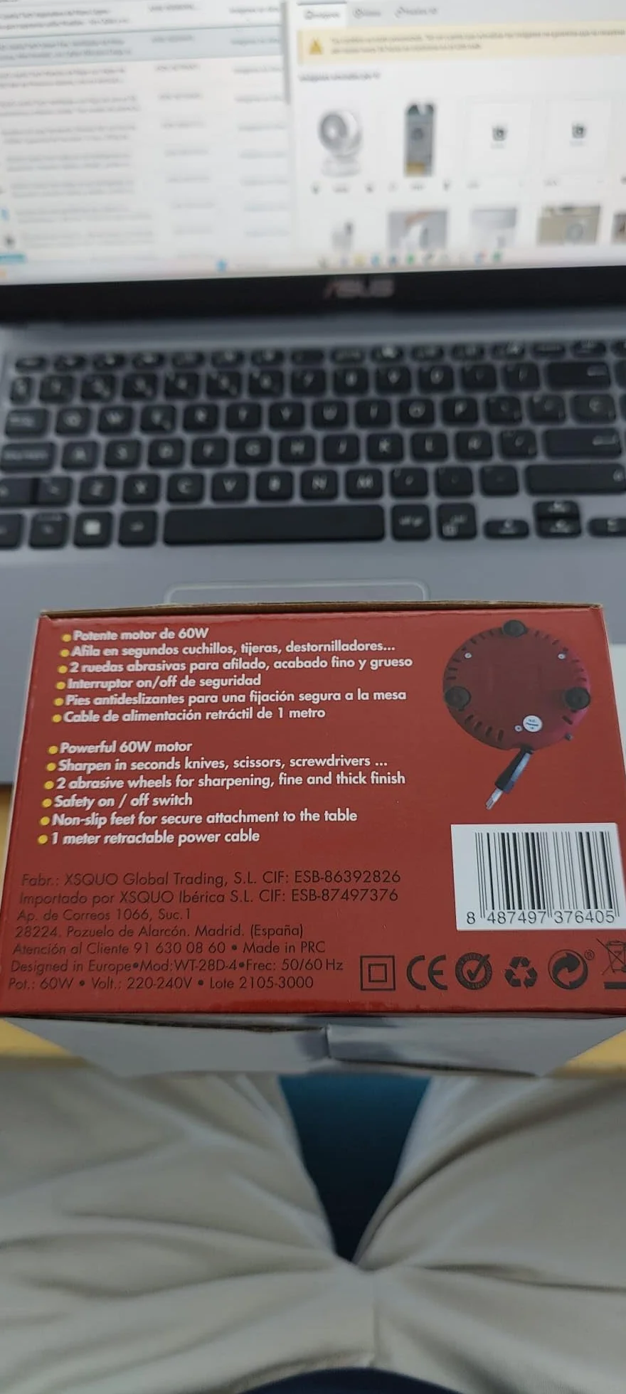 XSQUO AFILAMATIC, affilatrice elettrica di coltelli forbici e cacciaviti da 60 W