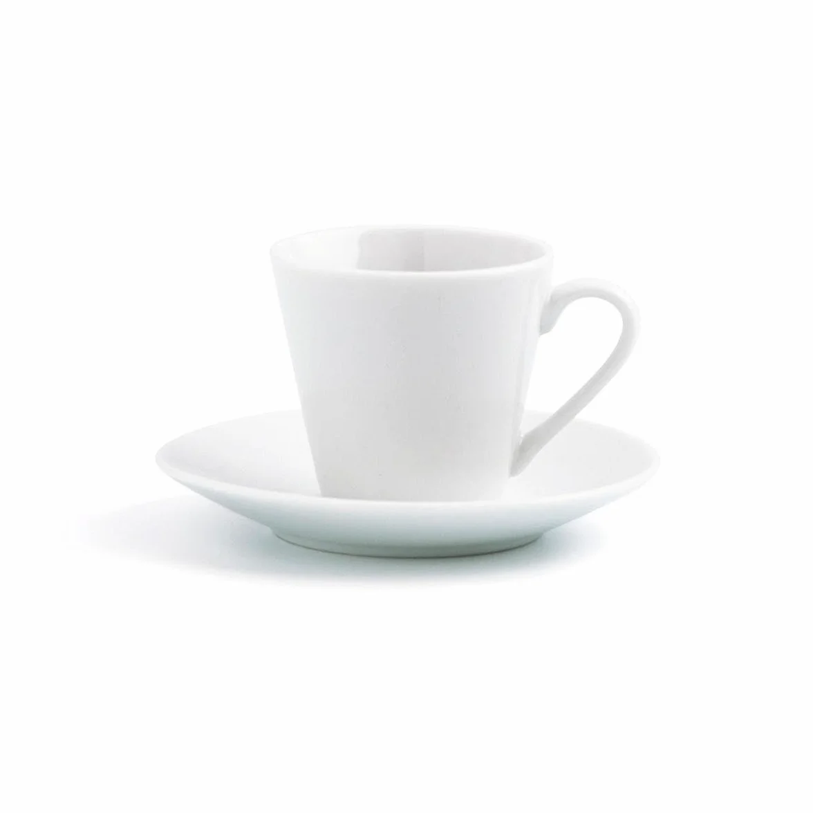 Quid Renova Blanca Set 6 tazze con piatto porcellana 9cl microonde