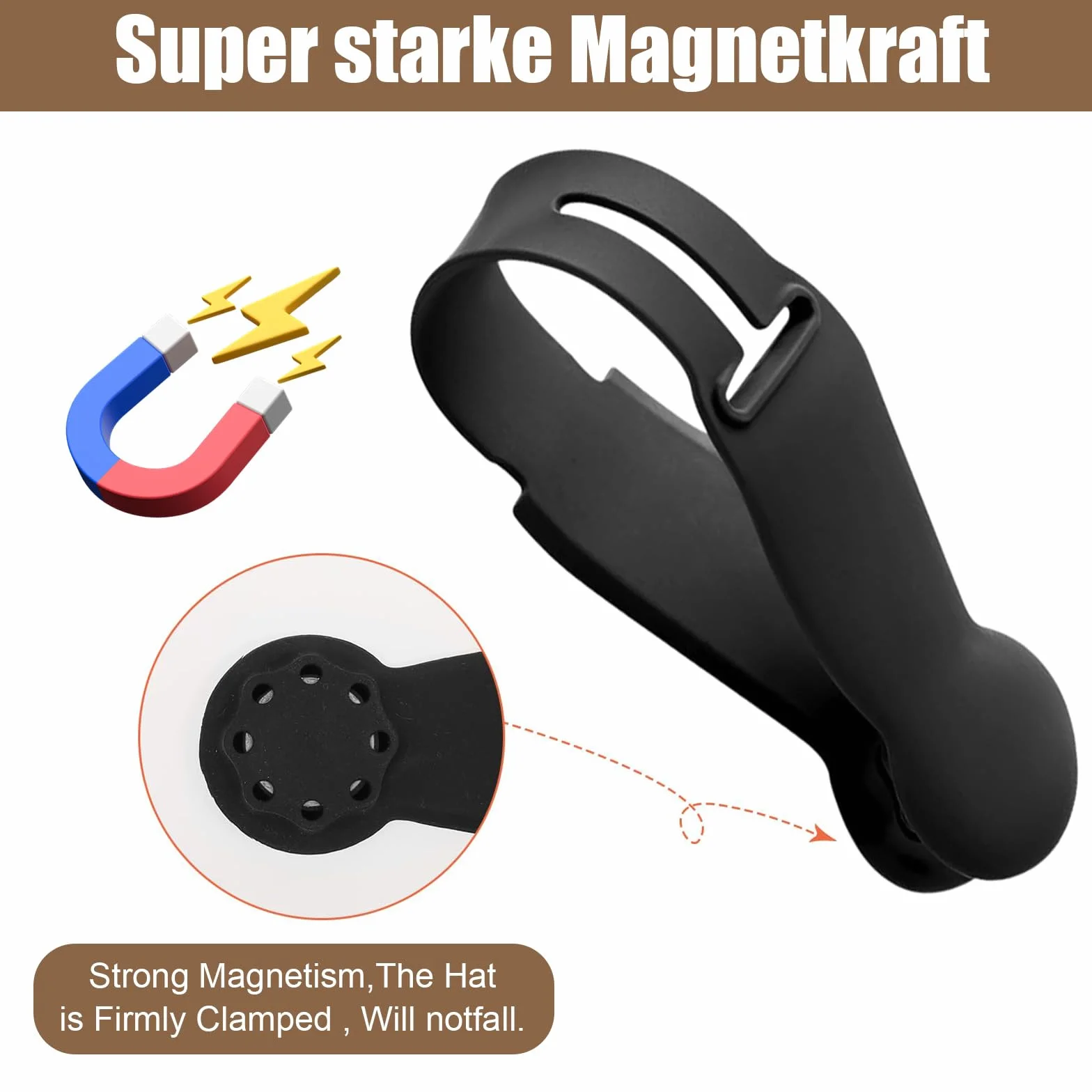 Clip per asciugamani in silicone magnetiche 4 pezzi nero bianco
