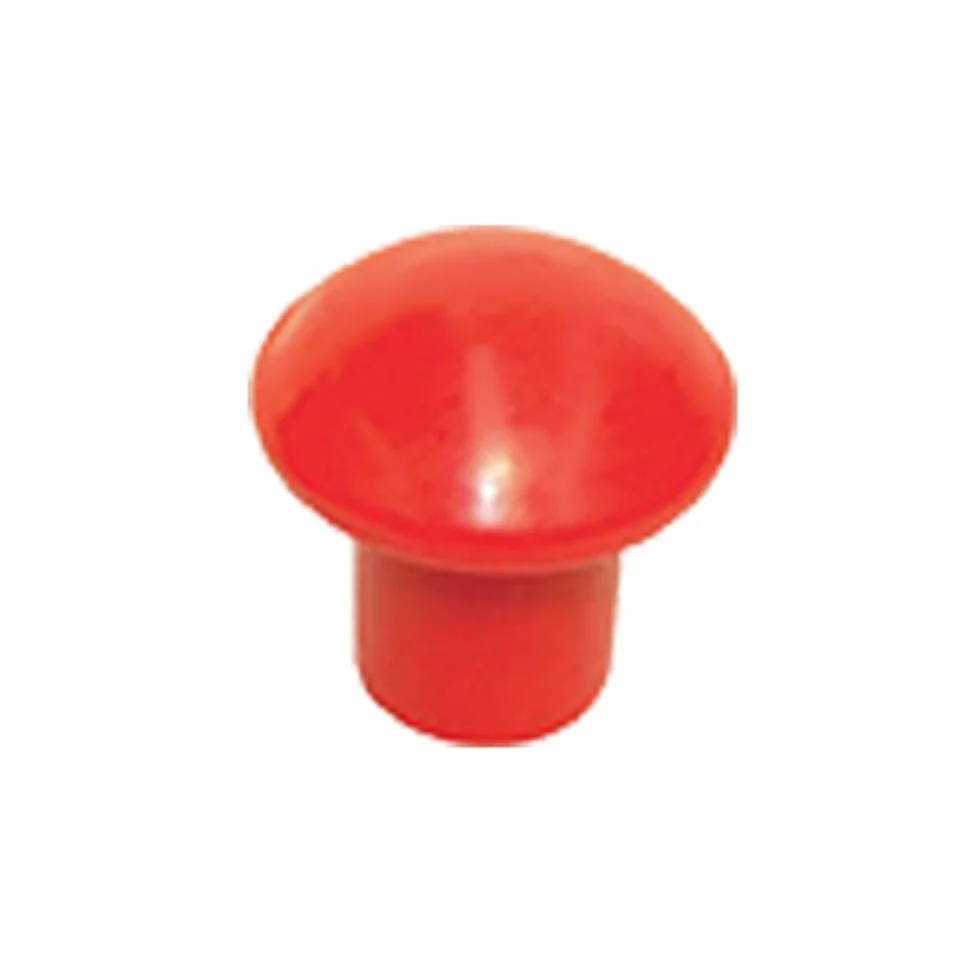 FUNGO SICUREZZA COPRI TONDINO PLT ROSSO MM 6/18 100PZ