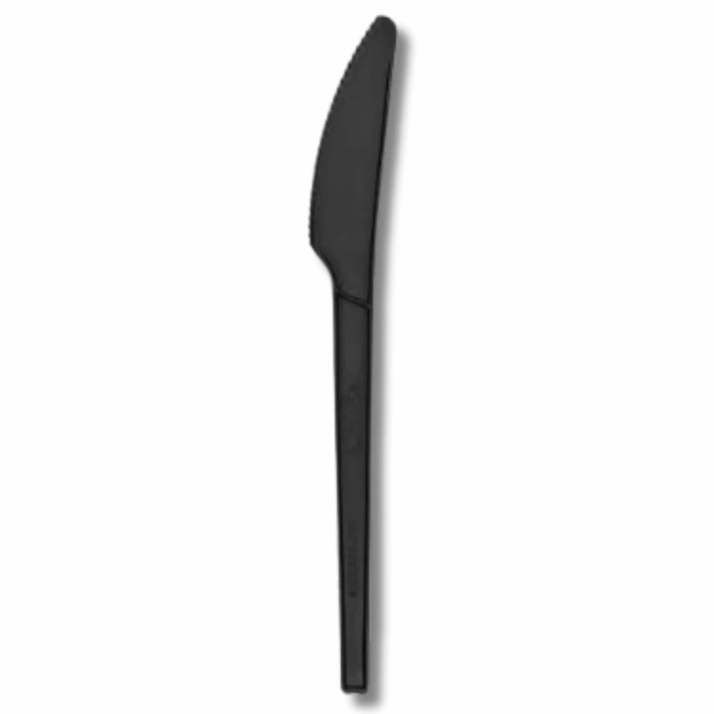 Coltelli CPLA neri 17 cm compostabili monouso posate fibra di zucchero