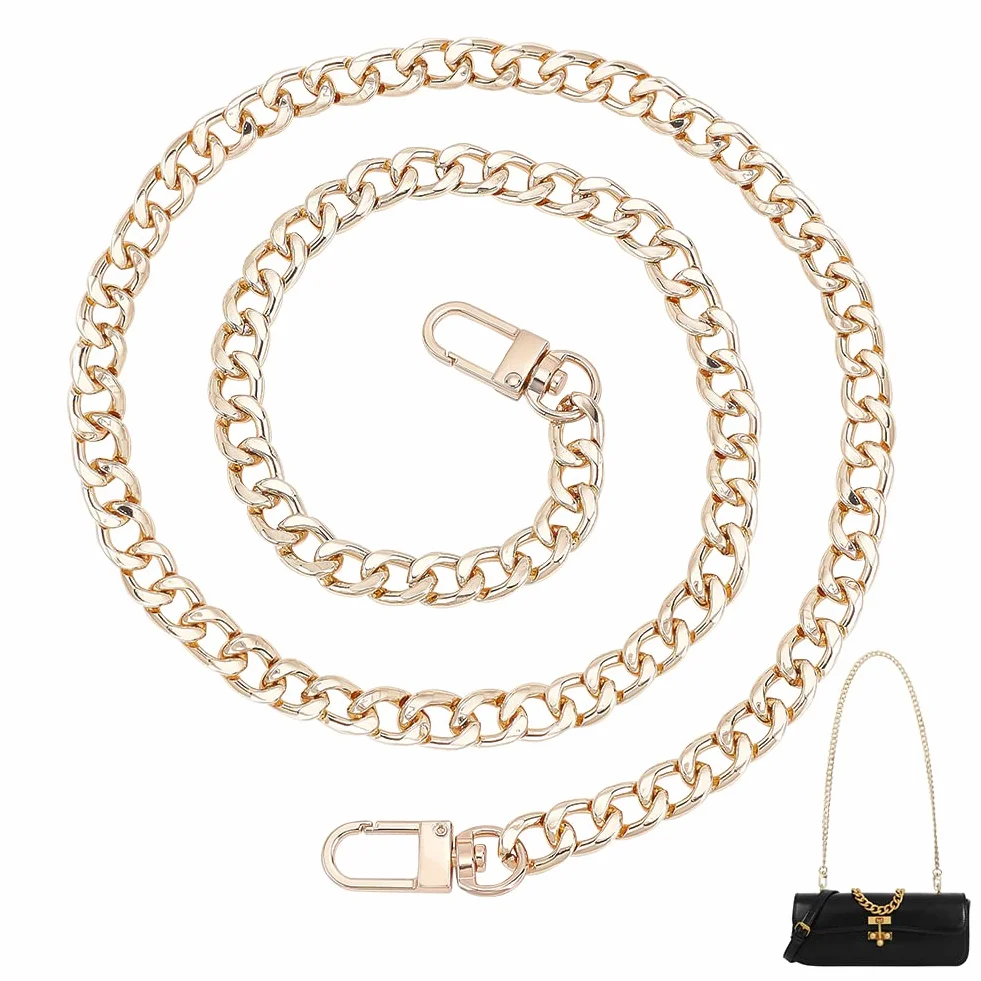 PH PandaHall 80cm Catena Tracolla Borsa Oro Catena di Ricambio per Borsa, Cinghia Borse Tracolla in Metallo per Borsetta Borse Spalla Portafoglio Pochette Fai Da Te