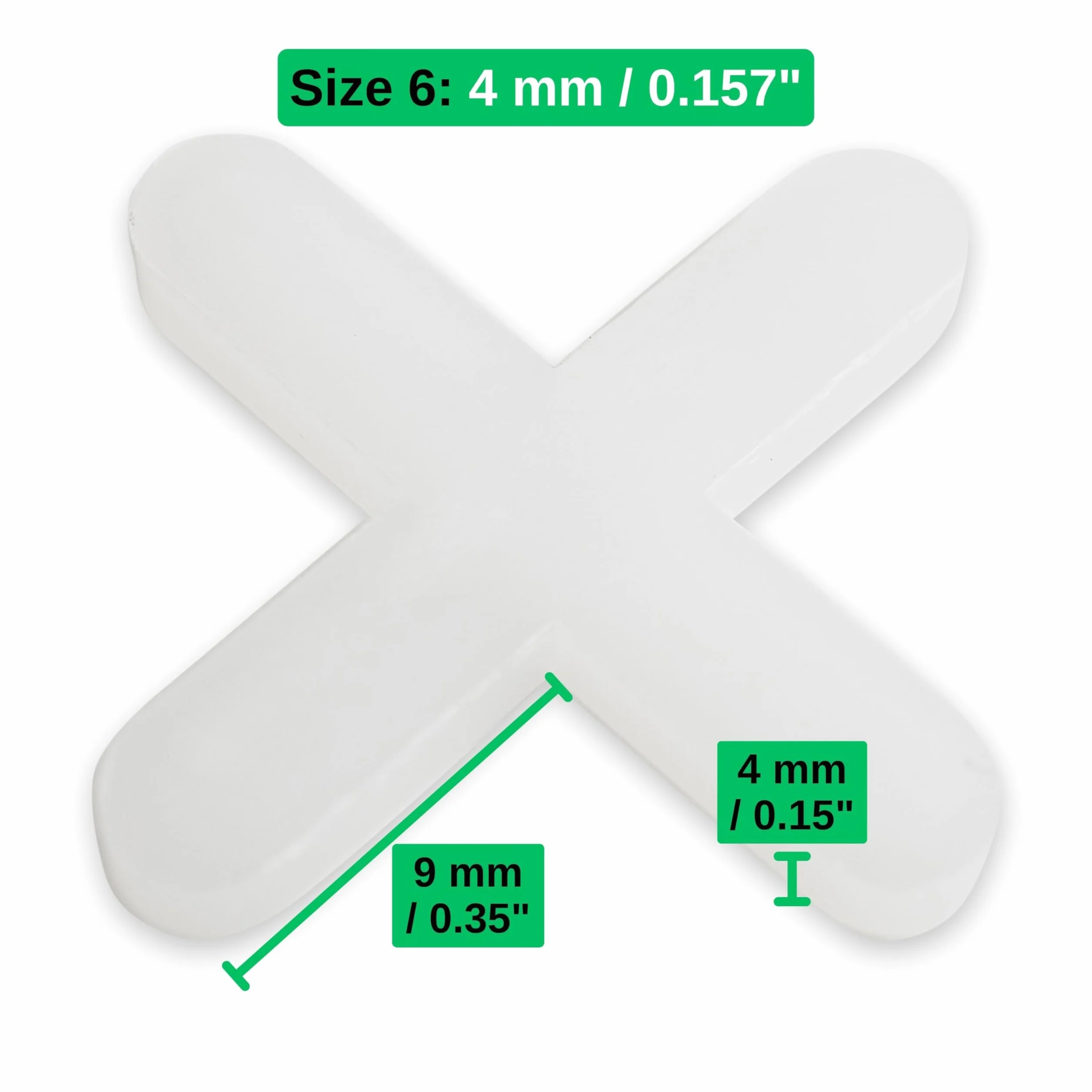 Crocette per piastrelle, spessore 4 mm, 1000 pz, Giunti a croce per una spaziatura uniforme durante la piastrellatura, Distanziatori per stuccatura piastrelle, Giunti distanziatori a croce plastica