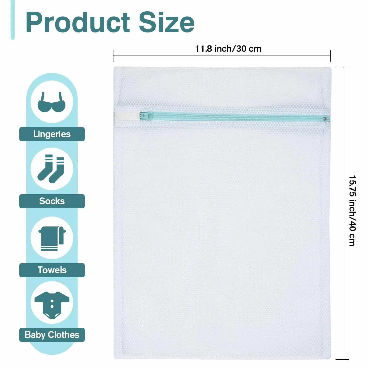 OTraki 2 Pezzi Sacchetti Lavatrice 30 x 40CM, Retina per Lavatrice con Cerniera Nascosta, Extra Large Sacchetti Lavatrice Biancheria, Riutilizzabile, Sacchetto Lavatrice per Delicati, Camicia, Calzini