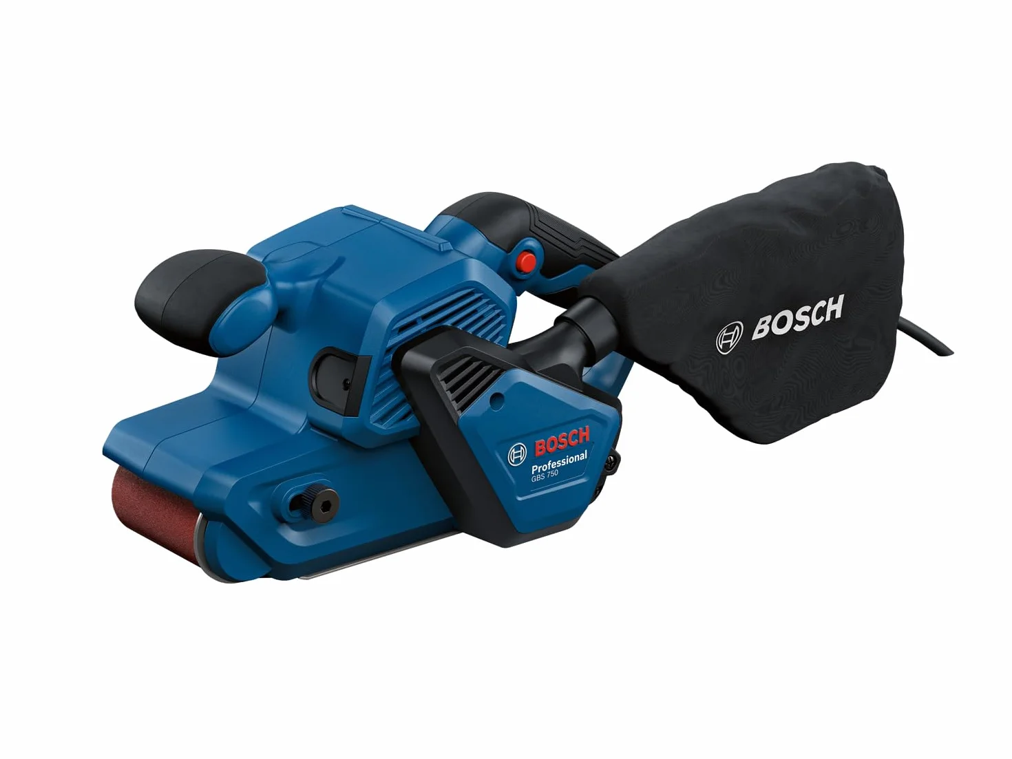 Bosch Professional Levigatrice a nastro GBS 750 (motore da 850 W, incl. nastro per levigatura in tessuto, sacchetto raccoglipolvere)