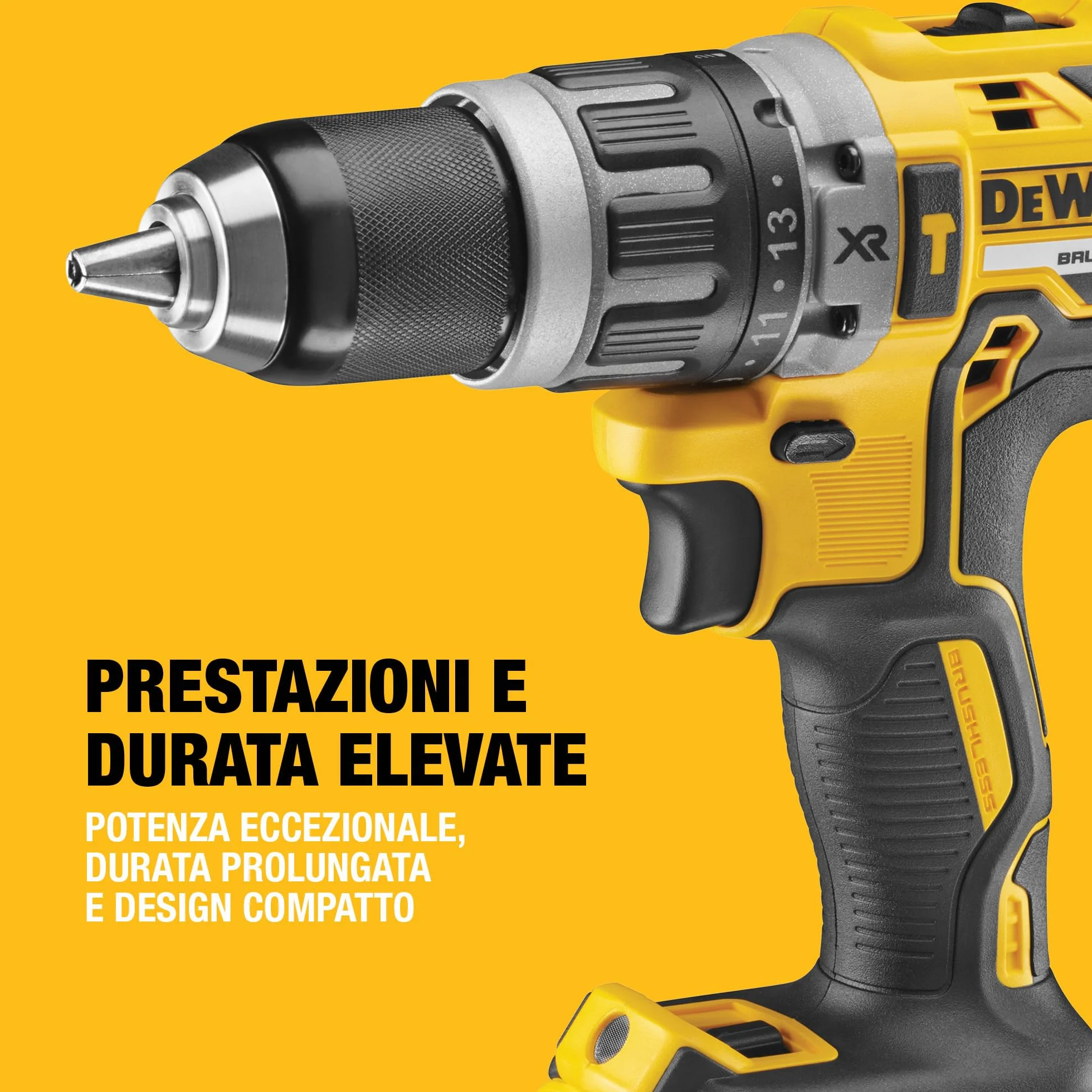 DEWALT Trapano avvitatore a percussione senza spazzole 18V XR, 2 X 5Ah, DCD796P2-QW