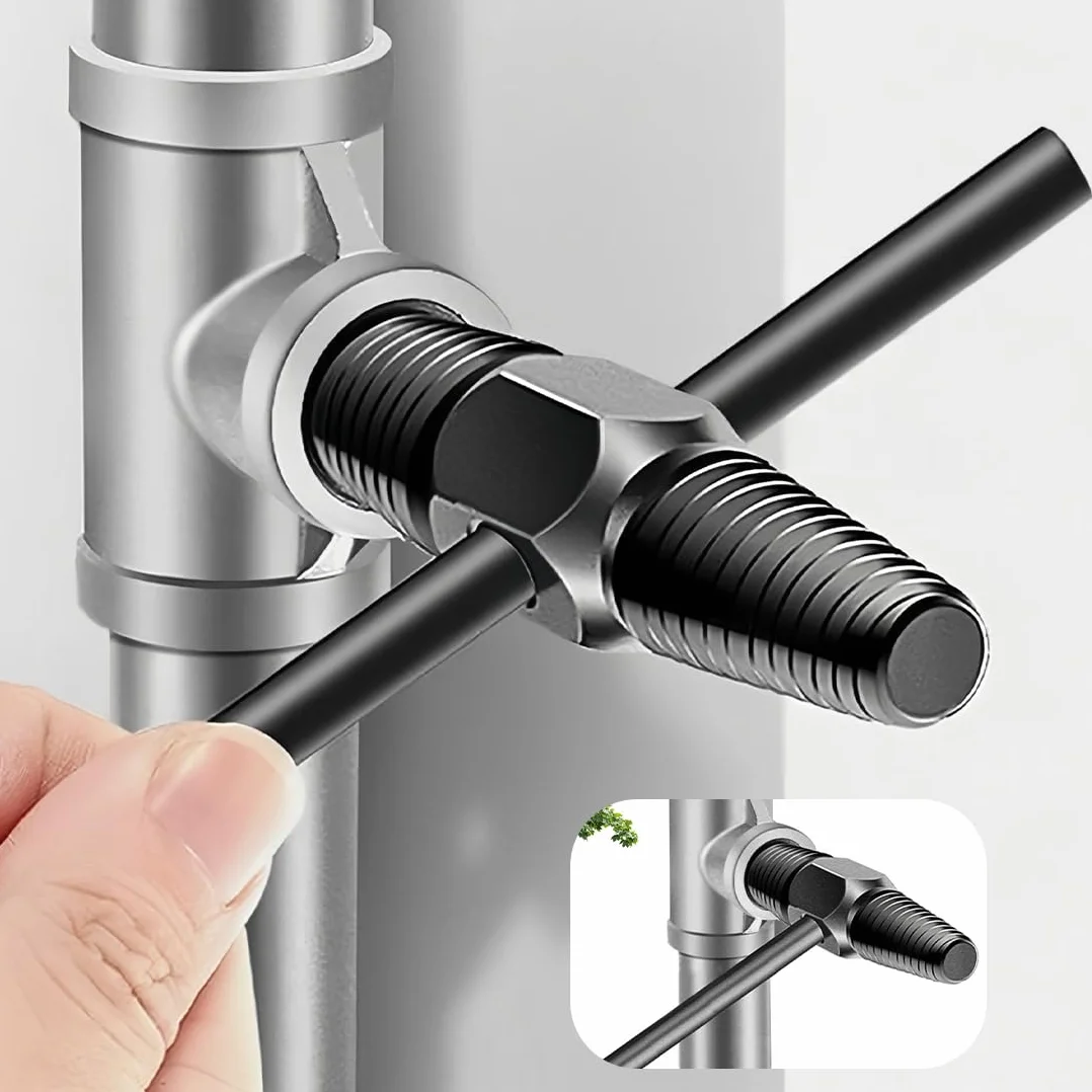 1 set Estrattore a Doppia Testa, Estrattore a Vite, Tubo Vite Rotto Estrattore Bullone Danneggiato Vite di Rubinetto Difettosa Trapano dispositivo di Fissaggio Rimozione, strumento di rimozione