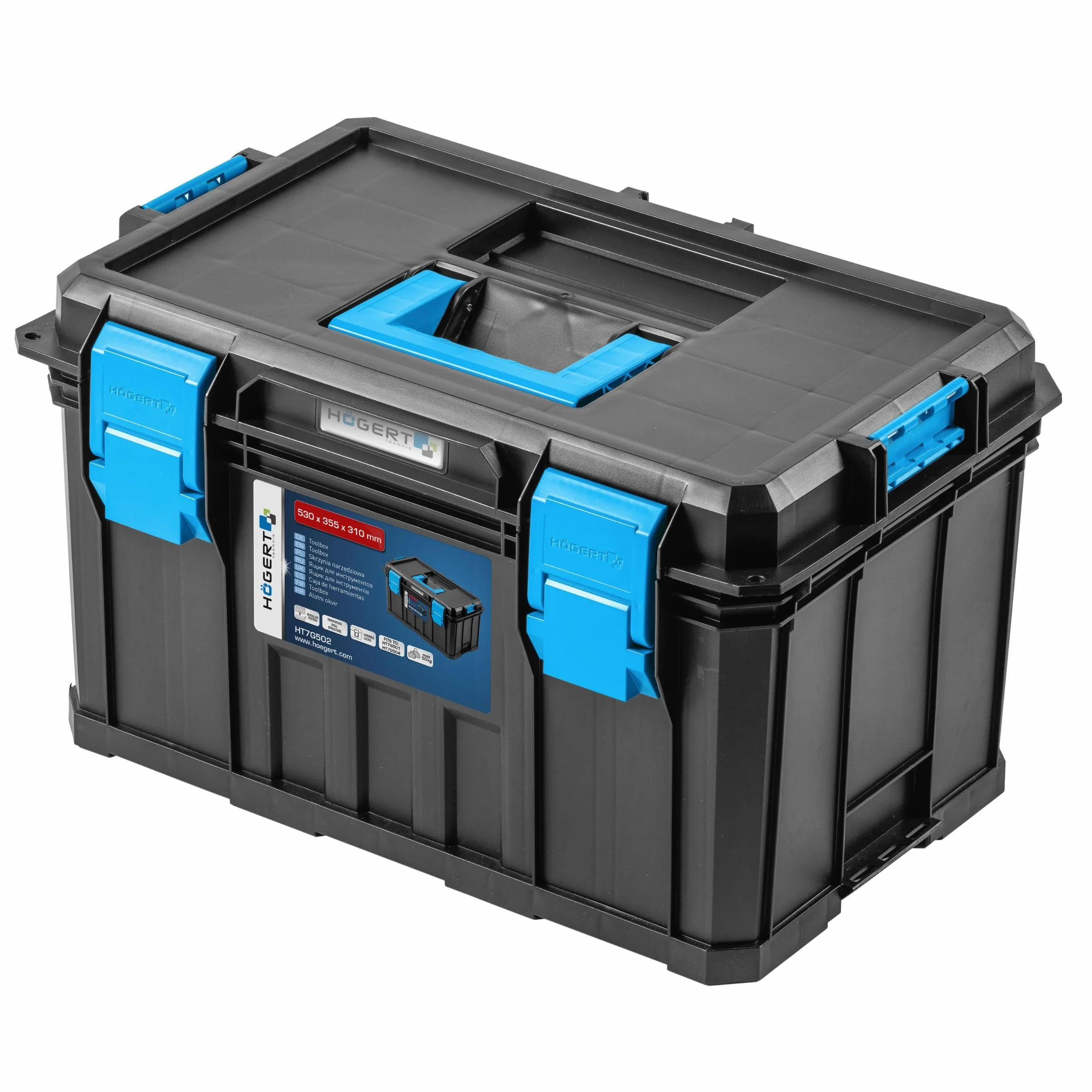 Högert Technik Cassetta Degli Attrezzi 50 kg Modulare ABS HT7G502