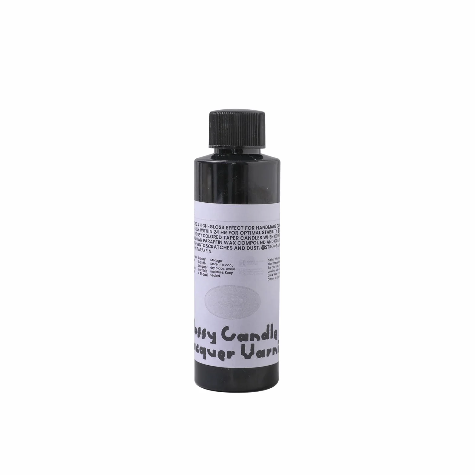 BOOWAN NICOLE Vernice per candele lucida, 120 ml, trasparente per paraffina, soia e cera d'api, a base d'acqua, antigraffio e antipolvere, asciugatura rapida