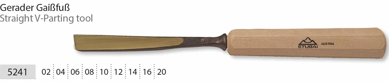 Stubai 524110 Sgorbia per Scultori con Manico, Modello 41, 10 mm