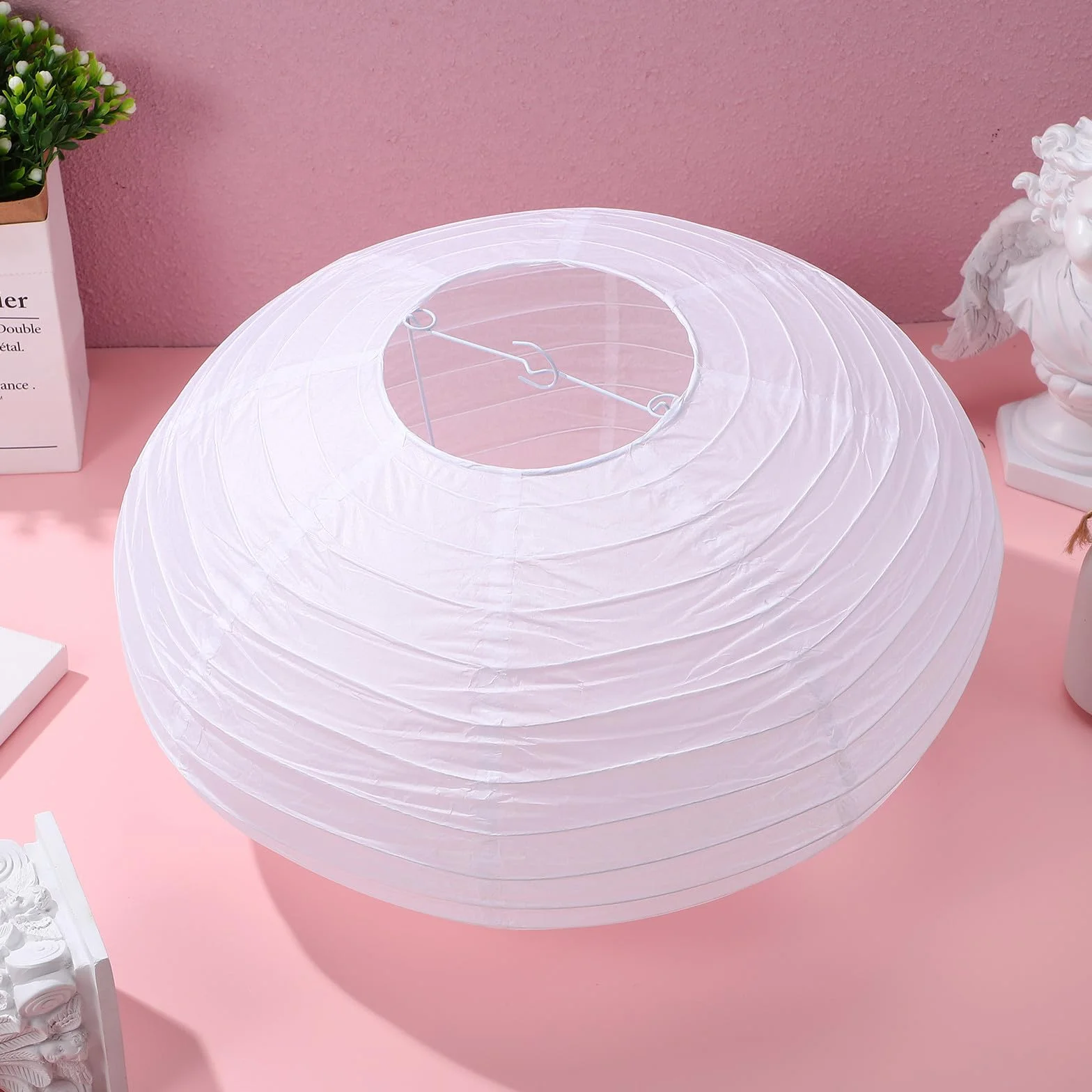 CALLARON Lanterna di Carta Ovale Paralume Pieghevole in Carta di Riso Lampada Appesa per Casa e Decorazioni Boho Stile Tradizionale Cinese Giapponese