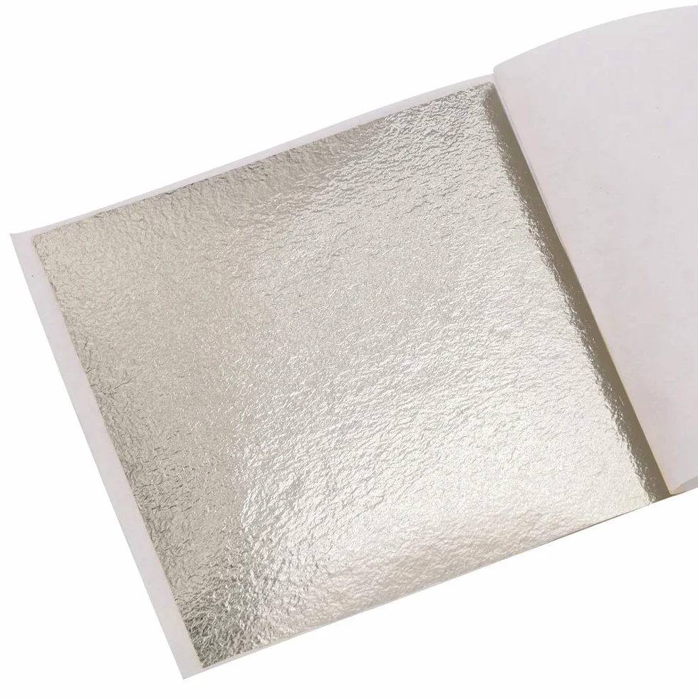 KINNO Foglia Oro 100Pcs Artistici e Artigianali Foglia Oro Decorazione Progetti di Artigianato, Mobili, Decorazioni per la Casa
