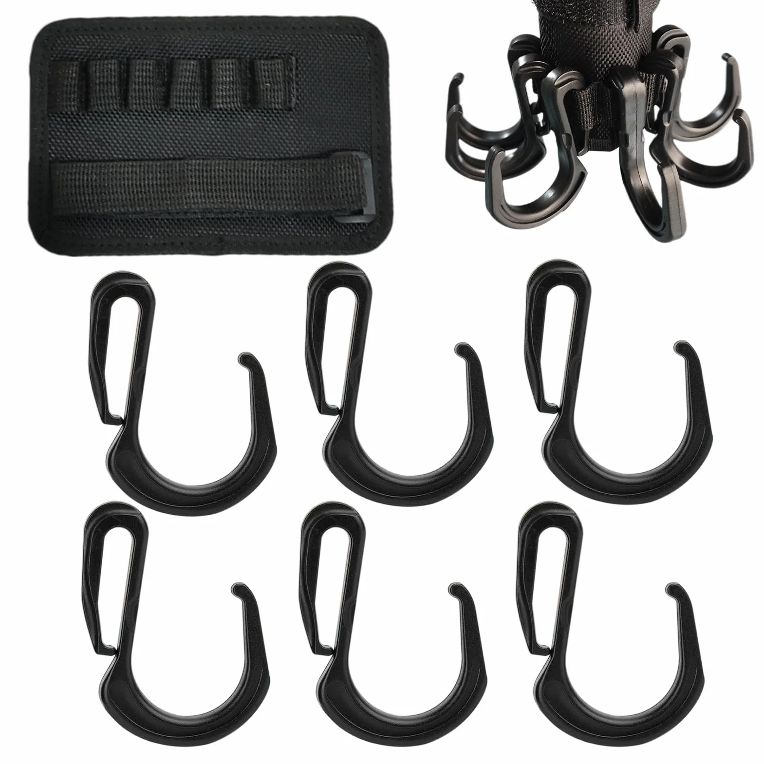 Gancio per ombrellone da spiaggia, 6 denti, in plastica, per appendere asciugamani, cappelli, vestiti, fotocamera, occhiali da sole, borse, adatto per spiaggia, gite in campeggio