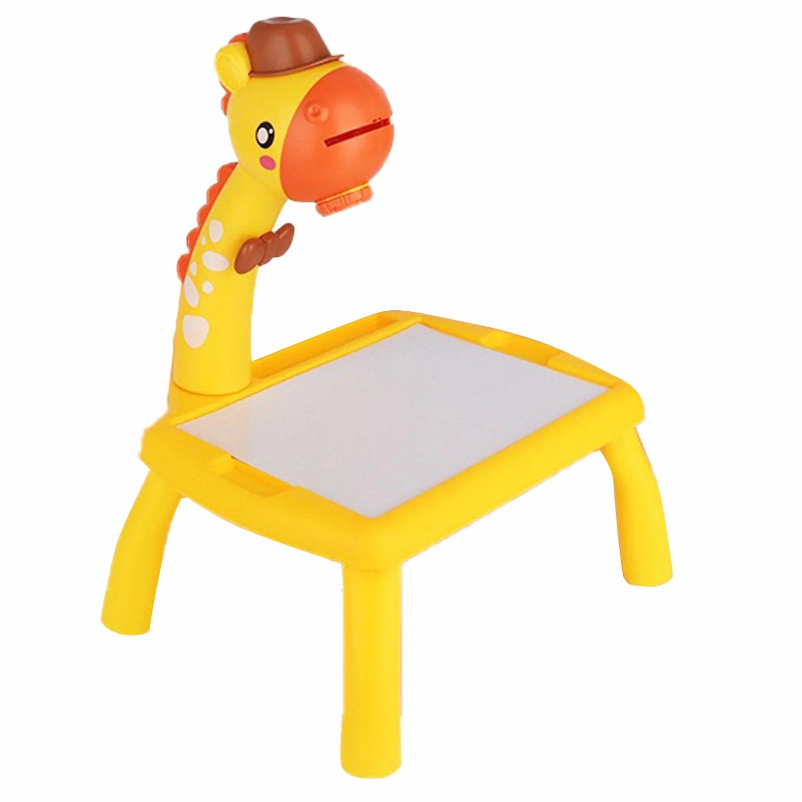 Tavolo da Disegno Colorato Proiezione Giocattolo con Illuminazione Musicale per Bambini, Tavolo da Disegno Regolabile per Disegnare Giraffa, 3 modalità, per Regalo di Compleanno per Bambini,
