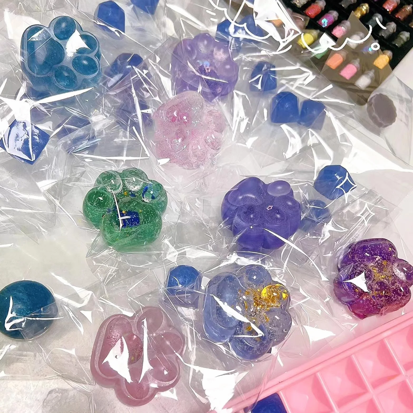 300 Pezzi Sacchetti di Cellophane Trasparente Sacchetti Plastica Autoadesivi OPP Plastica Alimenti Sacchetto per Decorare Caramelle Biscotto Natale (11 * 18cm)