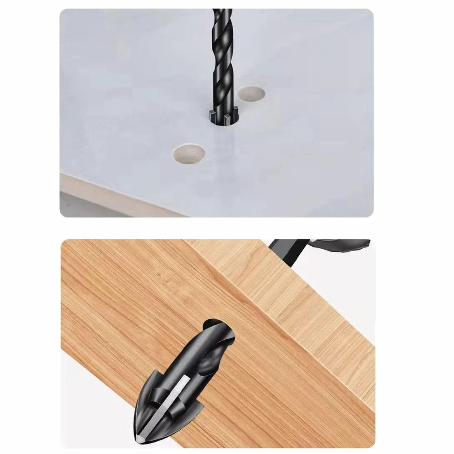 Set di punte per piastrelle, 7 pezzi, 3/4/5/6/8/10/12 mm, attacco esagonale, punta per vetro, ceramica, muratura, vetro, plastica, legno, porcellana, metallo morbido