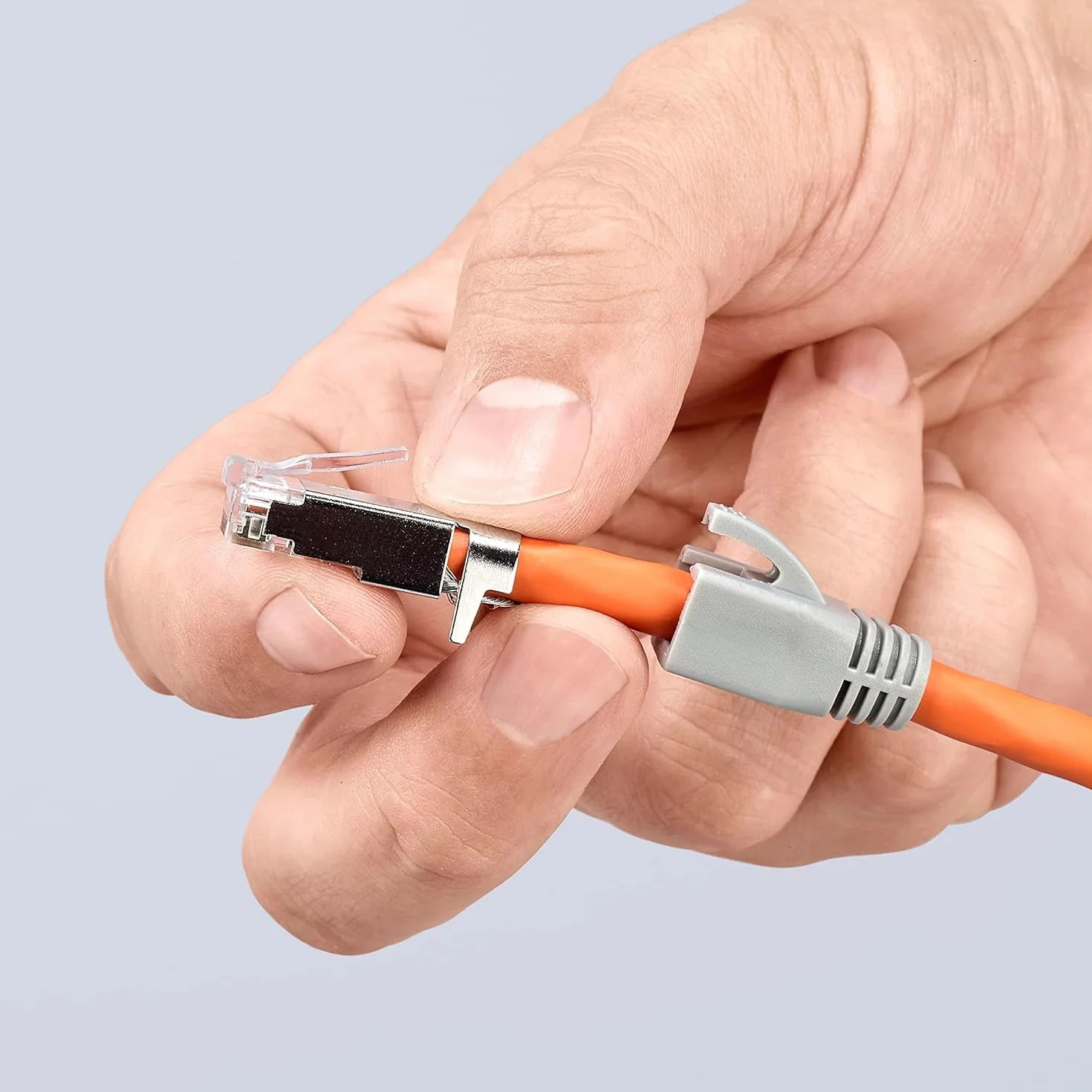 KNIPEX Crimpatrice per connettori tipo western RJ45 con impugnature multicomponente 190 mm, 97 51 13