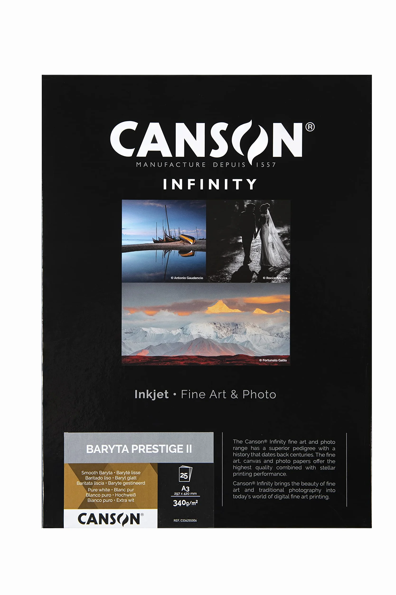 Canson Infinity Baryta Prestige II scatola A3 25 fogli 340 g