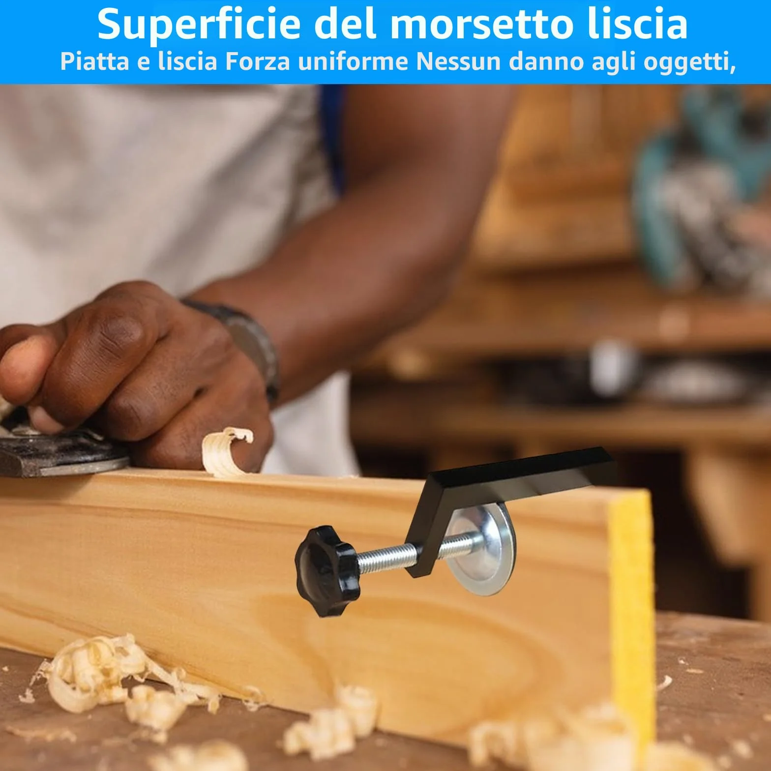 Morsetto a C, Morsetti a G con Vite Grandi, Morsetti da Tavolo per Legno, da Falegname a G, Morsetto da Tavolo da Lavoro per Cassetti Saldatura su Scrivania (15-57 mm) (2)