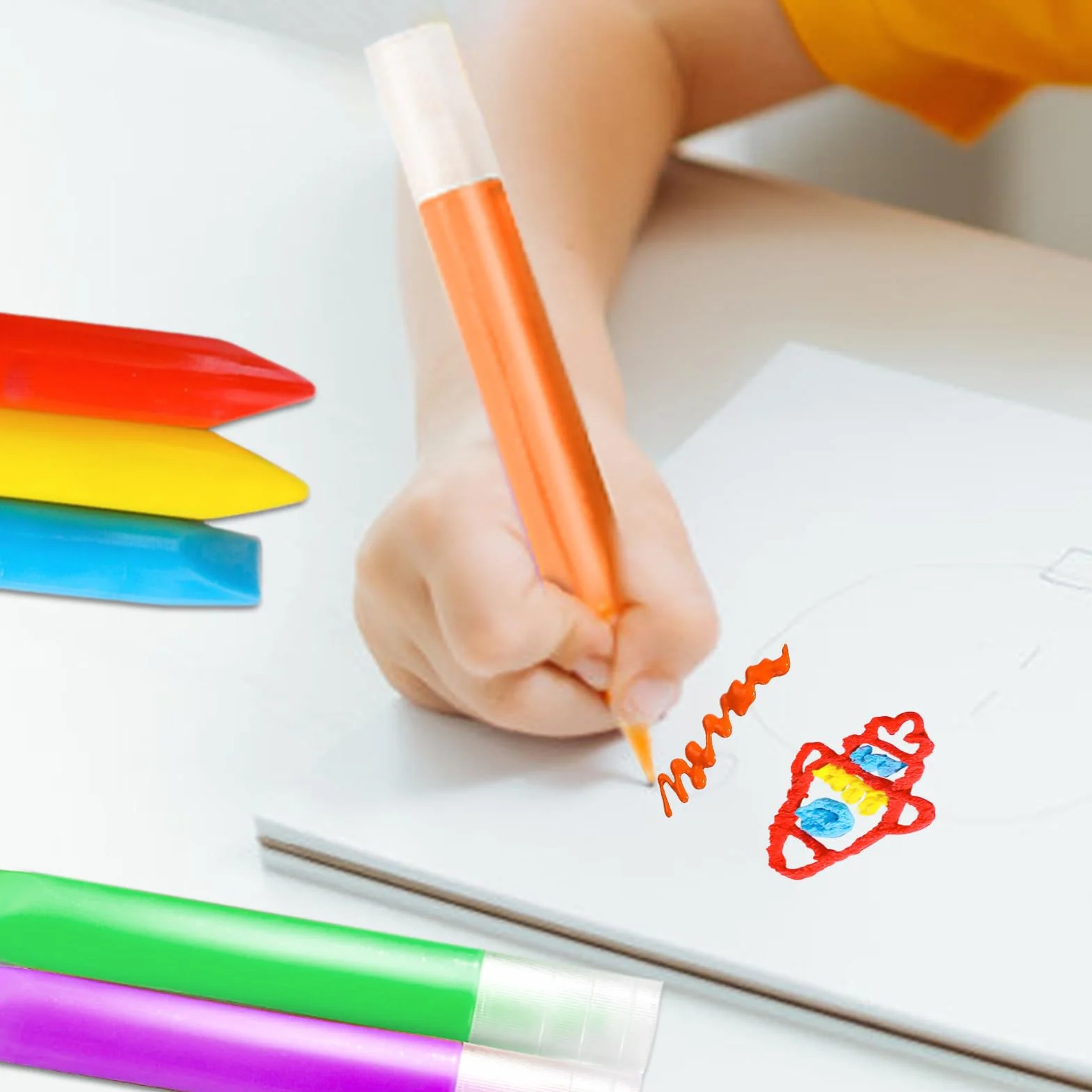 Generico Penna da Disegno | Penna a Bolle 3D per Pittura Bambini,Lavabili per Pittura Creativa Regalo Compleanno Festività