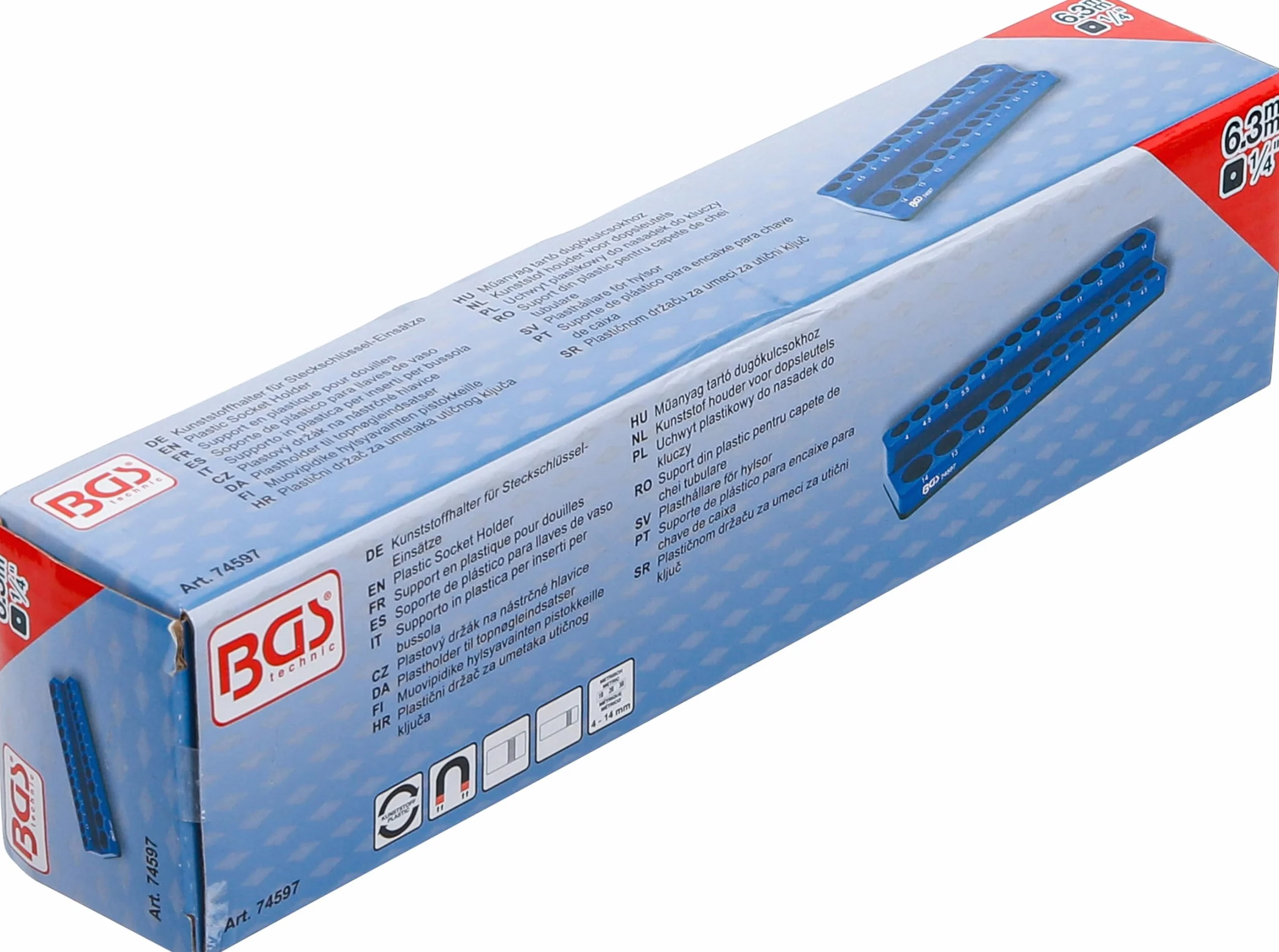 BGS 74597 | Supporto in plastica per inserti per bussola | magnetico | 6,3 mm (1/4")