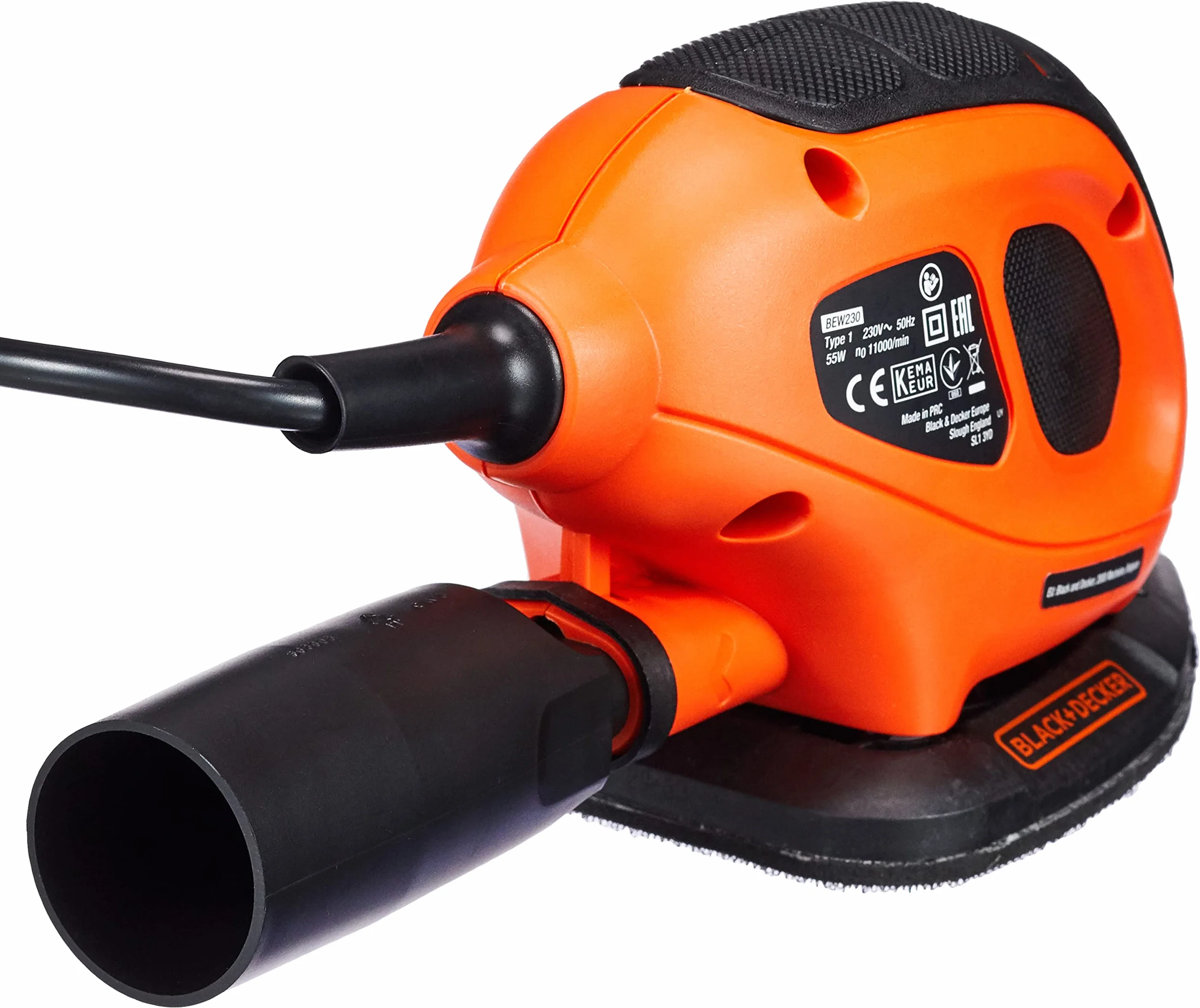 BLACK+DECKER BEW230BC-QS Levigatrice Mouse Multifunzione 55W con 15 Accessori