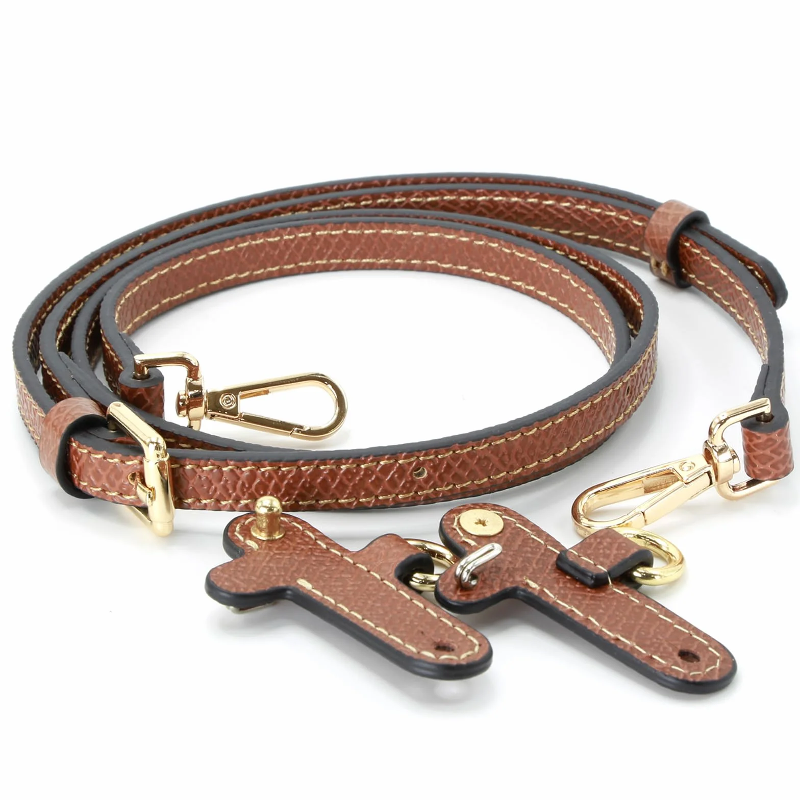 Tracolla in pelle per borsetta, terracotta/nude/tortora/blu navy