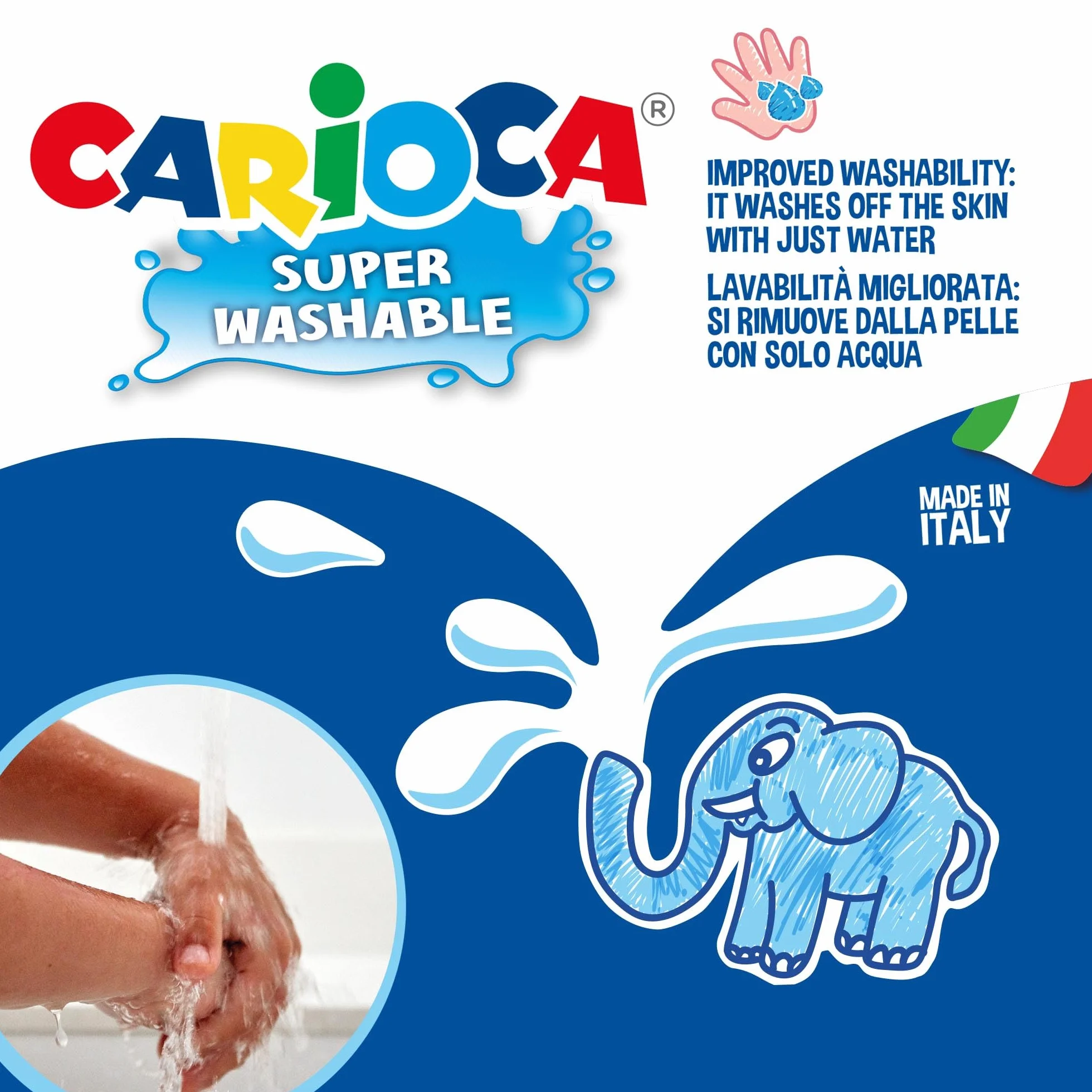 CARIOCA Pennarelli Jumbo Paperboard Wallet, Pennarelli Colorati per Bambini con Punta Maxi, 12 Pezzi