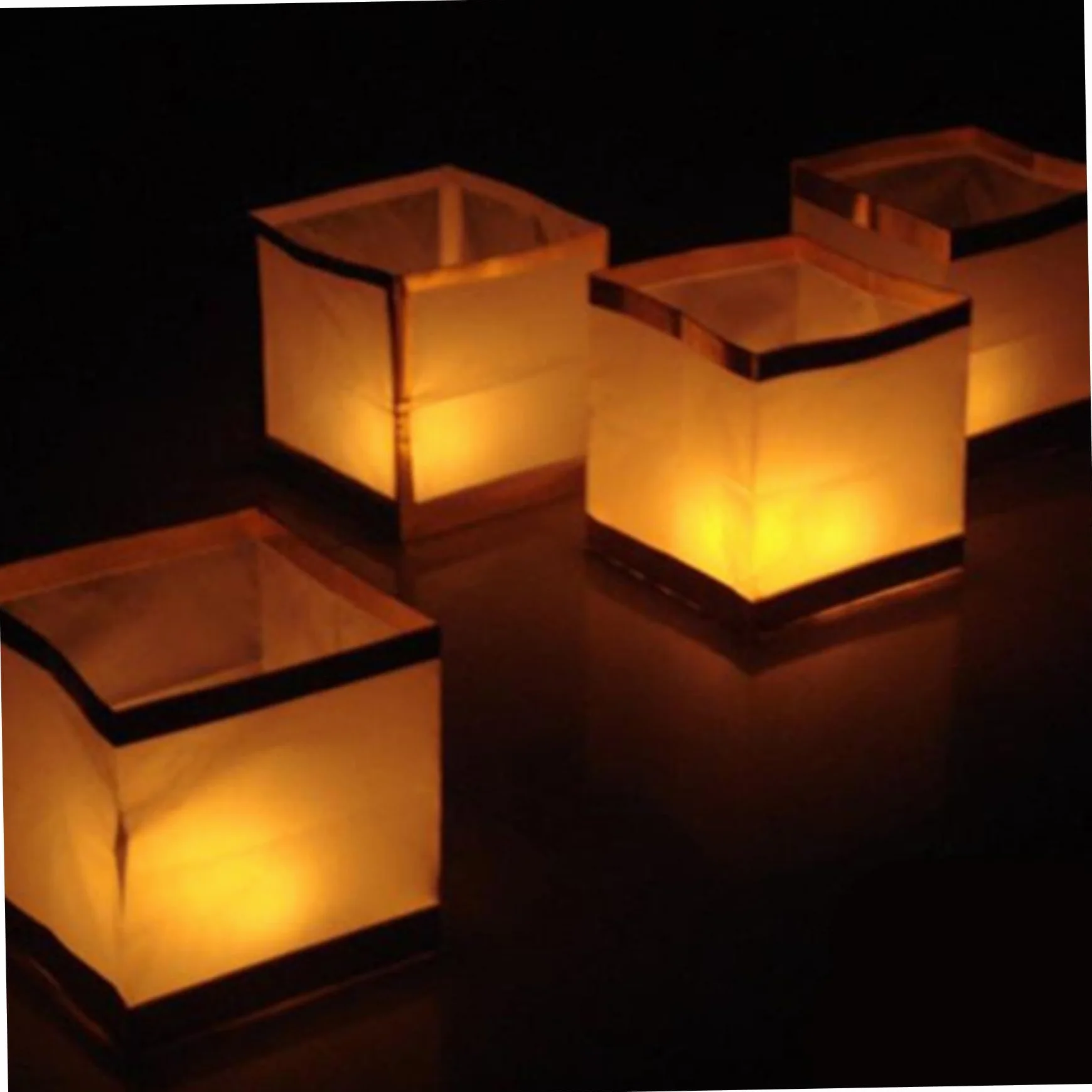 Lanterne Cinesi Luci Galleggianti per Piscina 20pcs Biodegradabili Bianche 6/4 Pollici