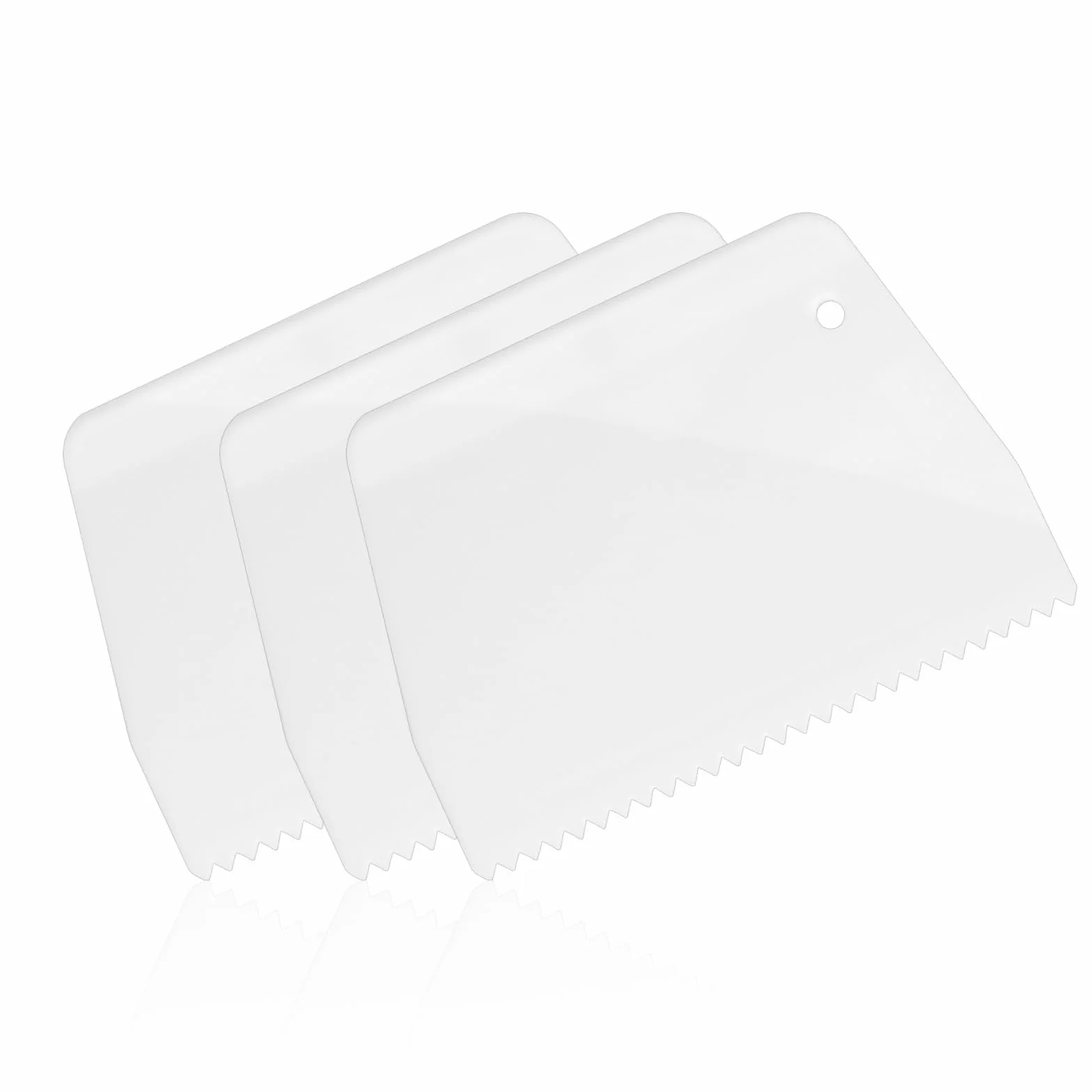 4 spatole adesive in plastica, spatole in plastica, spalmatore per barriere adesive, kit applicatori di colla dentellata, spargitore riutilizzabile per pavimenti in legno duro per spalmare colla