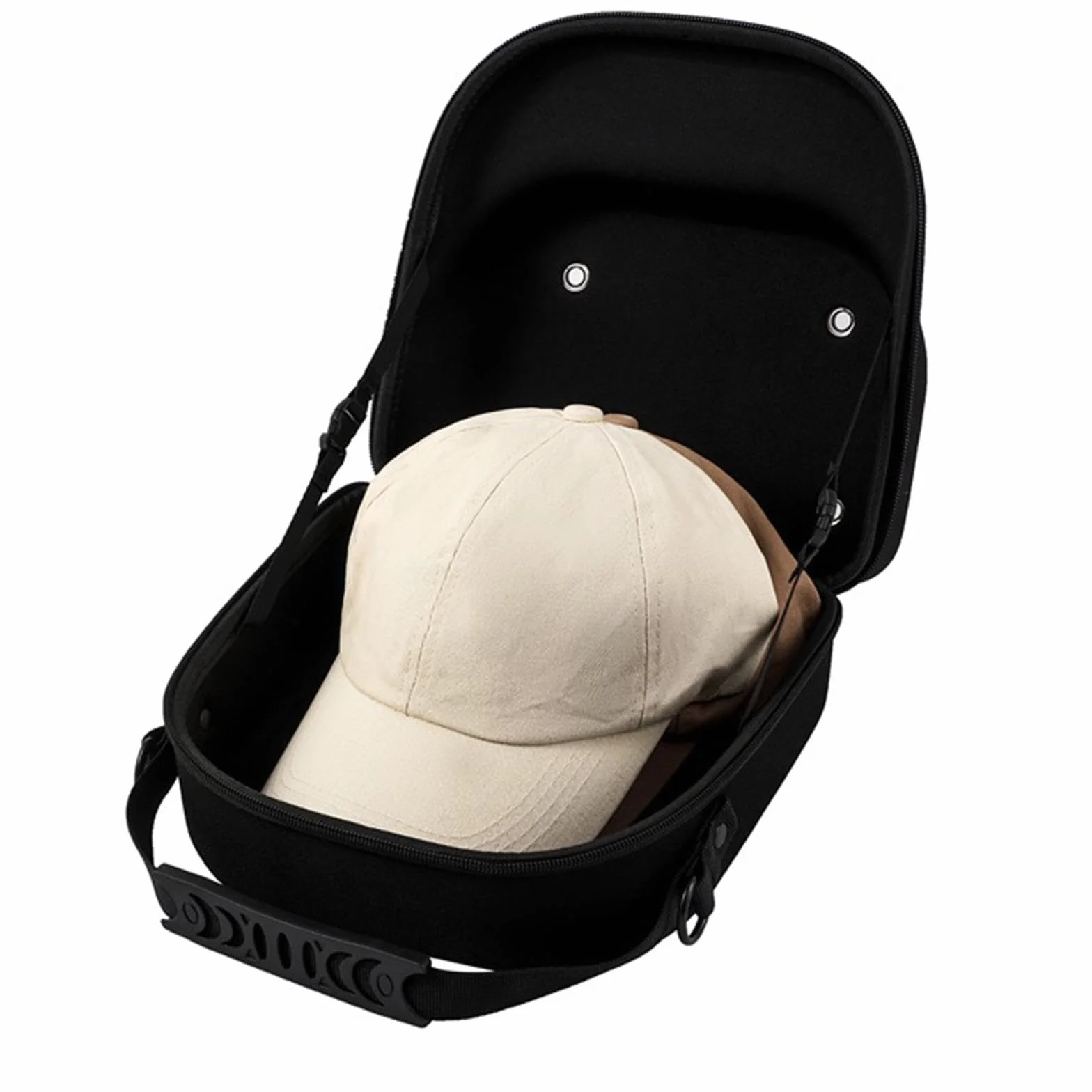 Custodia Rigida per Cappellini Da Baseball Nera Borsa Trasporto Conservazione