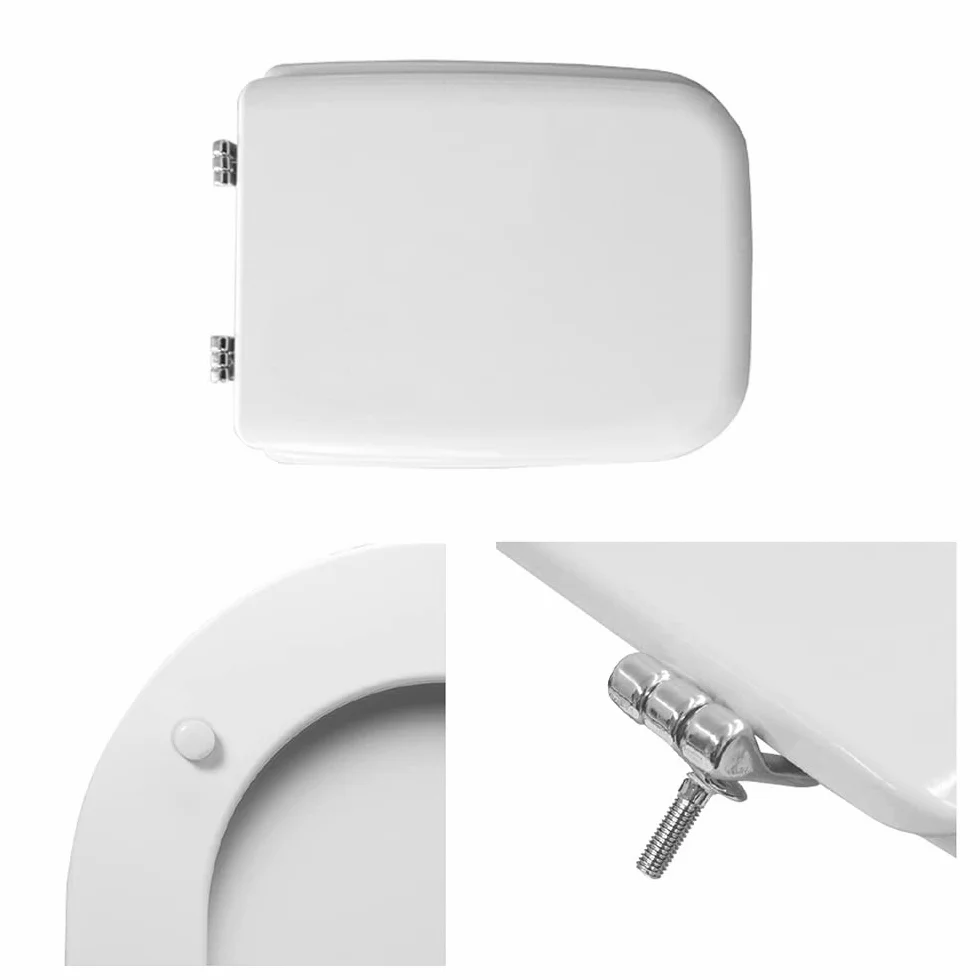 Coprivaso wc water sedile Conca Ideal Standard, modello Compatibile Dedicato, cerniere metallo cromo (Bianco Ideal Standard)